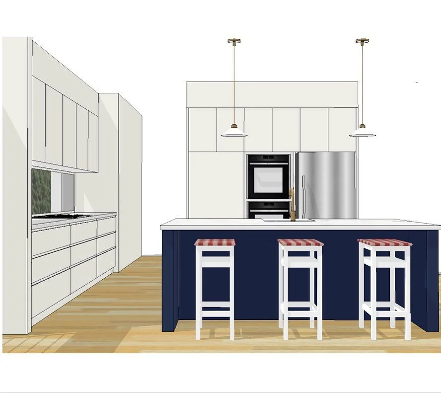 A render/design consult this week to help a friend visualise her new kitchen. Such an exciting process 💙
