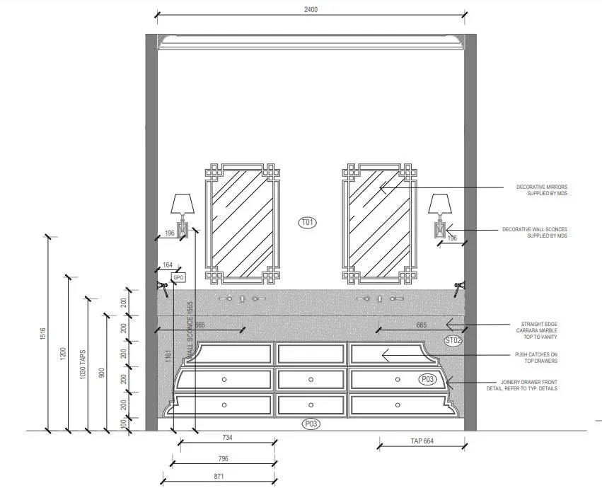 GUEST BATH ELEVATION