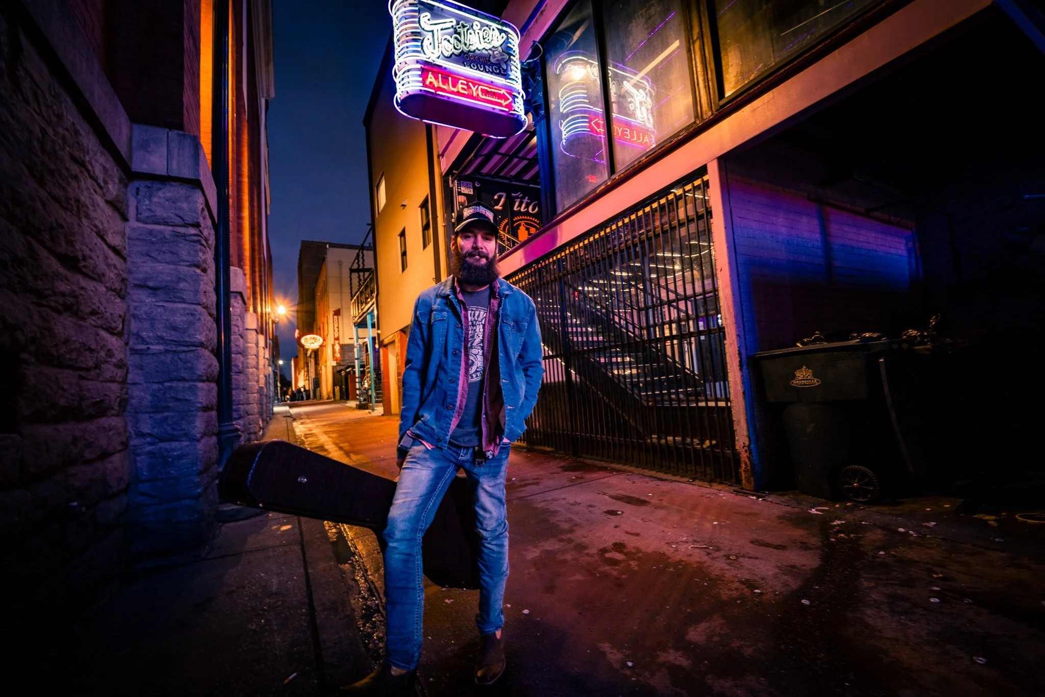 World Famous Tootsies Orchid Lounge on Broadway in Nashville. Guitarist Cade Bailey