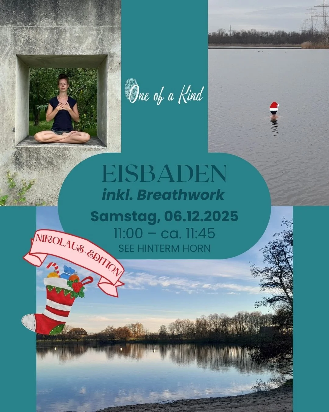 ❄️🧊 EISBADEN 🧊❄️ inkl. BREATHWORK-Session im See Hinterm Horn &ndash; 🧑&zwj;🎄 NIKOLAUS-EDITION 🧑&zwj;🎄

Viele von euch haben schon gefragt:
Daher f&uuml;r euch alle, die, genau wie ich, diesen Winter wieder Lust auf Eisbaden im See Hinterm Horn
