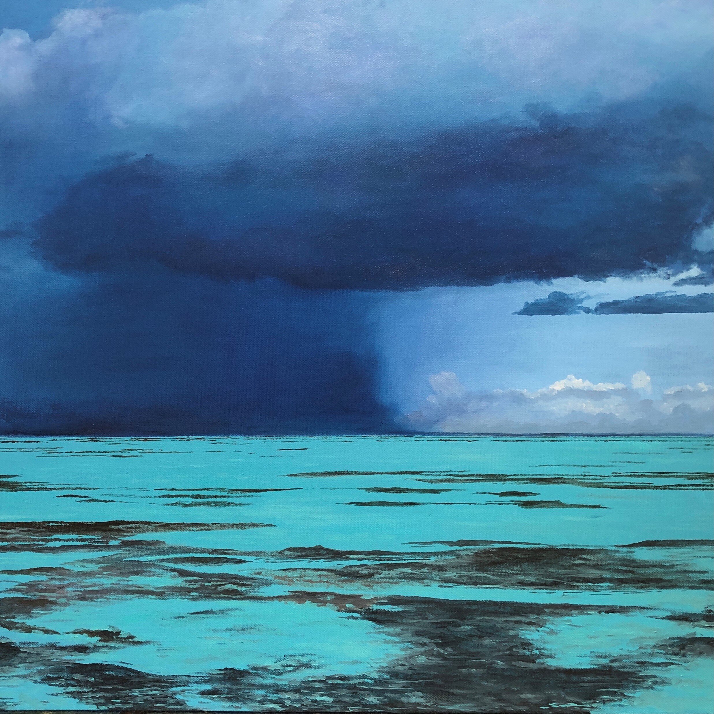 Storm at Sea, 24" x 24", oil on canvas, SOLD