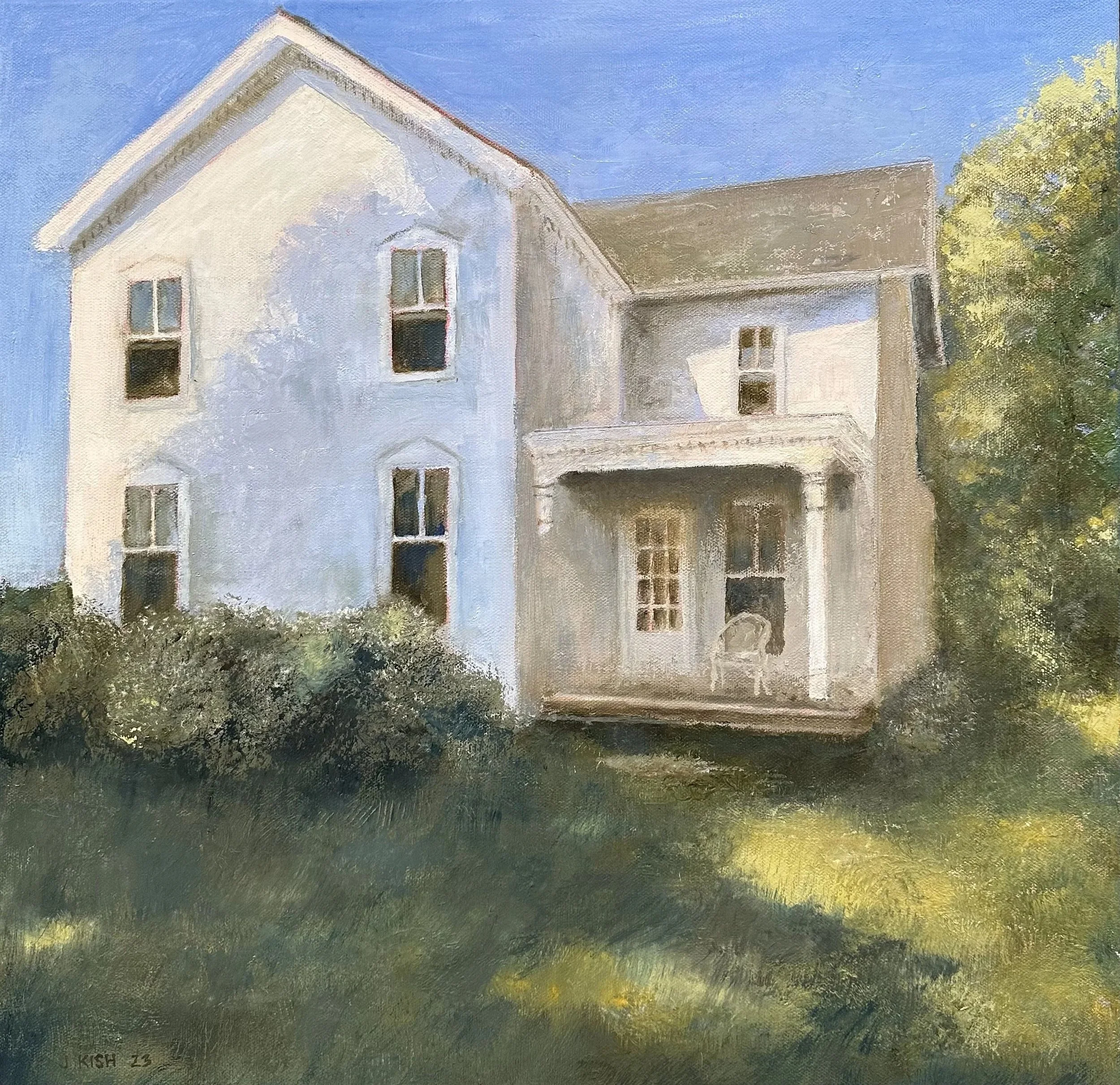 Farmhouse, 20 x 20. oil on canvas, $1250.  SOLD