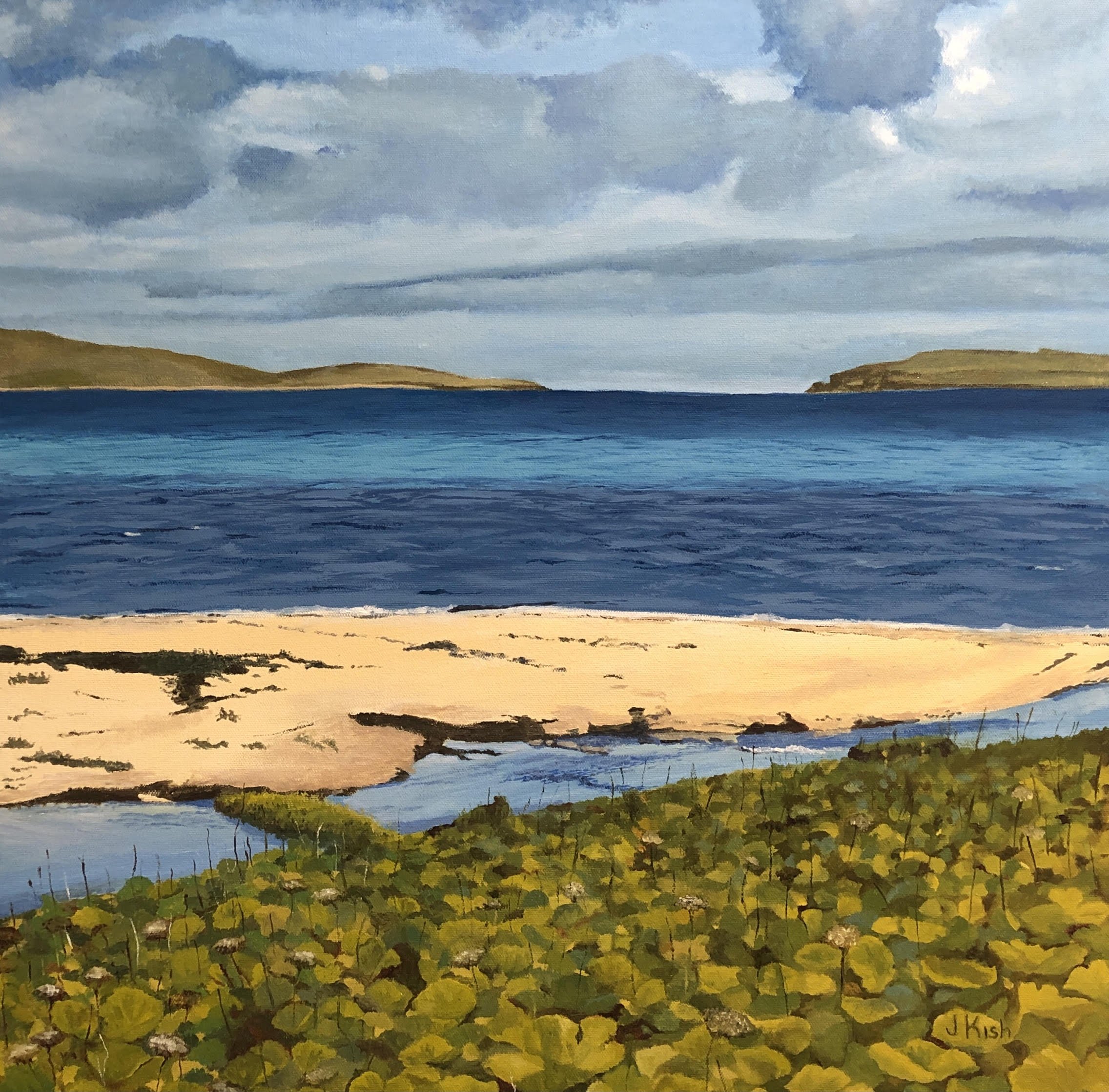 Inland Sea, 24" x 24", Oil on Canvas. Selected for exhibit in Ellarslie Open 41 at Trenton City Museum, $1600, to purchase contact the artist at jekish100@gmail.com
