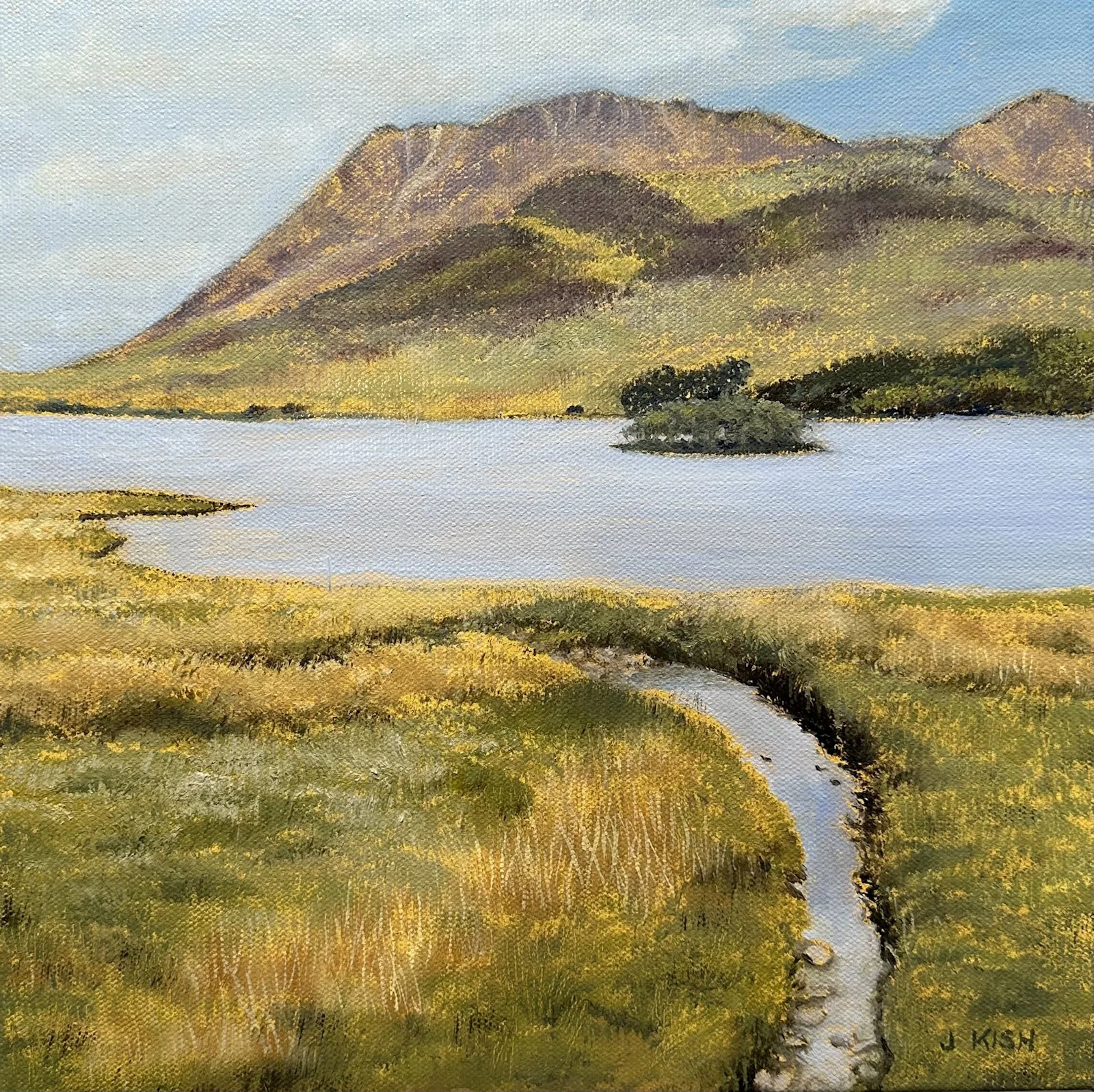 Following the Stream  -  12" x 12"
