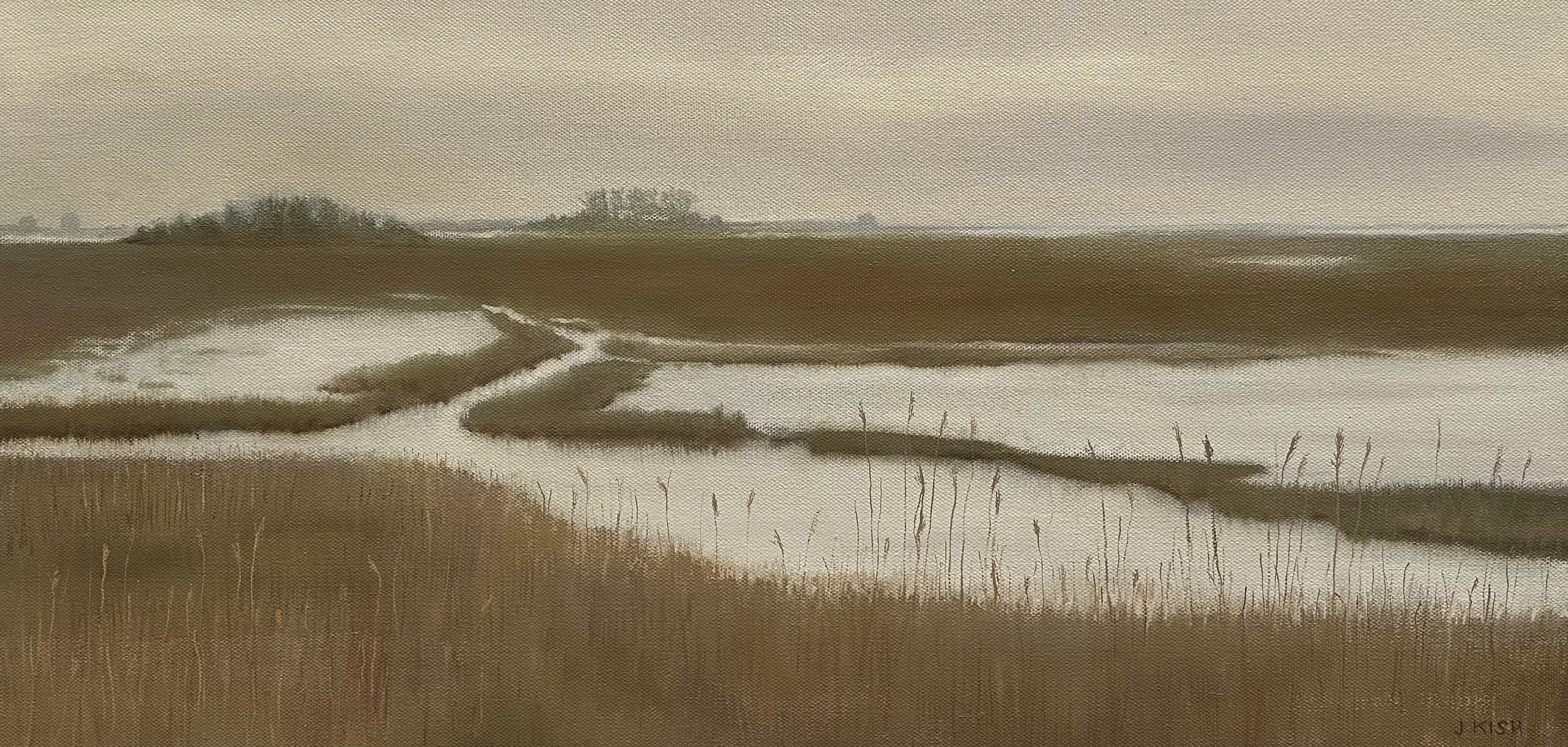 A Wet Land, 12 x 24, oil on canvas, $800. Contact the artist to purchase at jekish100@gmail.com