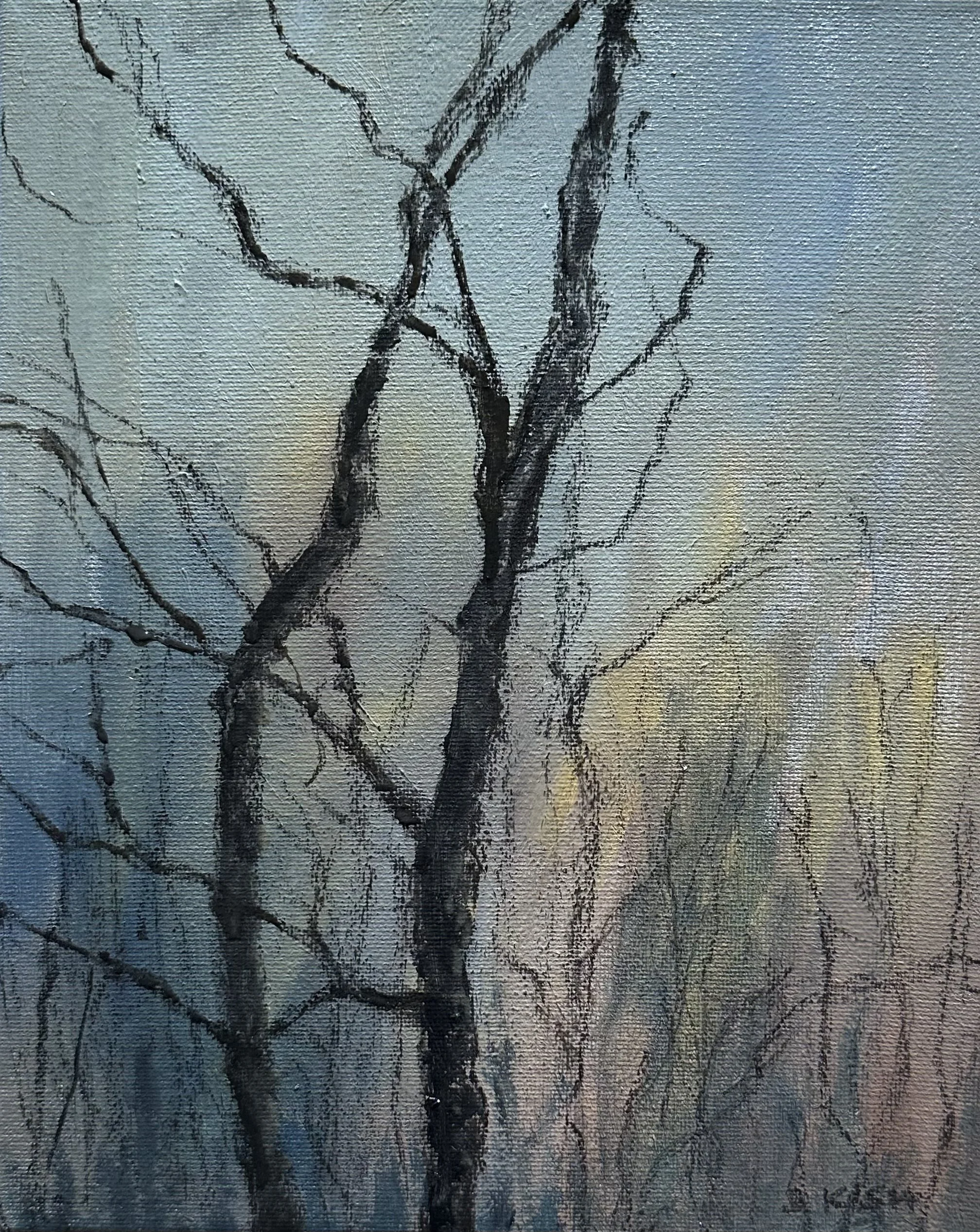 Two Trees - 10" x 8" / 11" x 9" framed