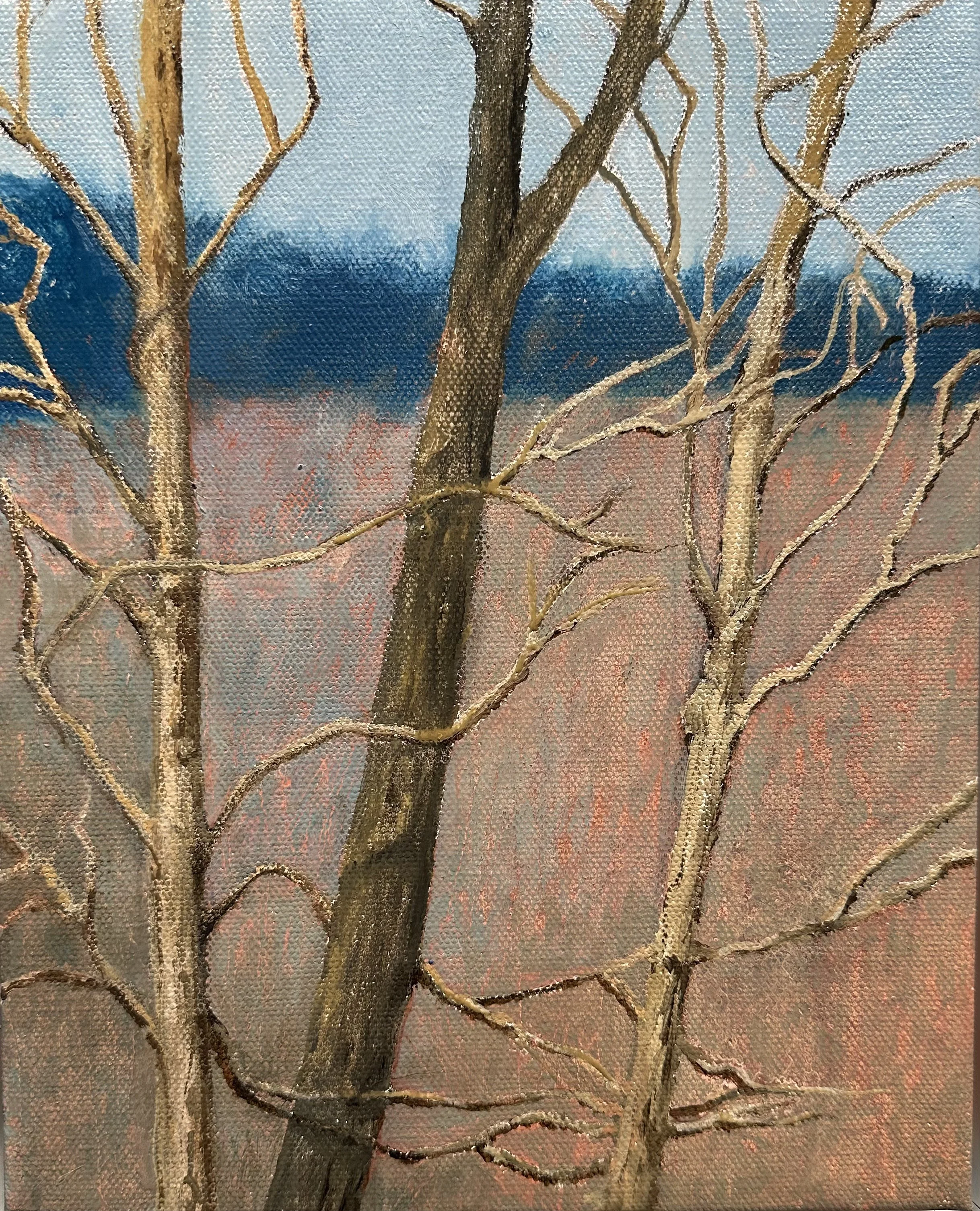 Three Trees - 10" x 8" / 11" x 9" framed