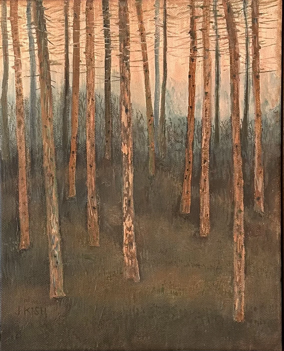 Pine Trees - 10" x 8" / 11" x 9" framed