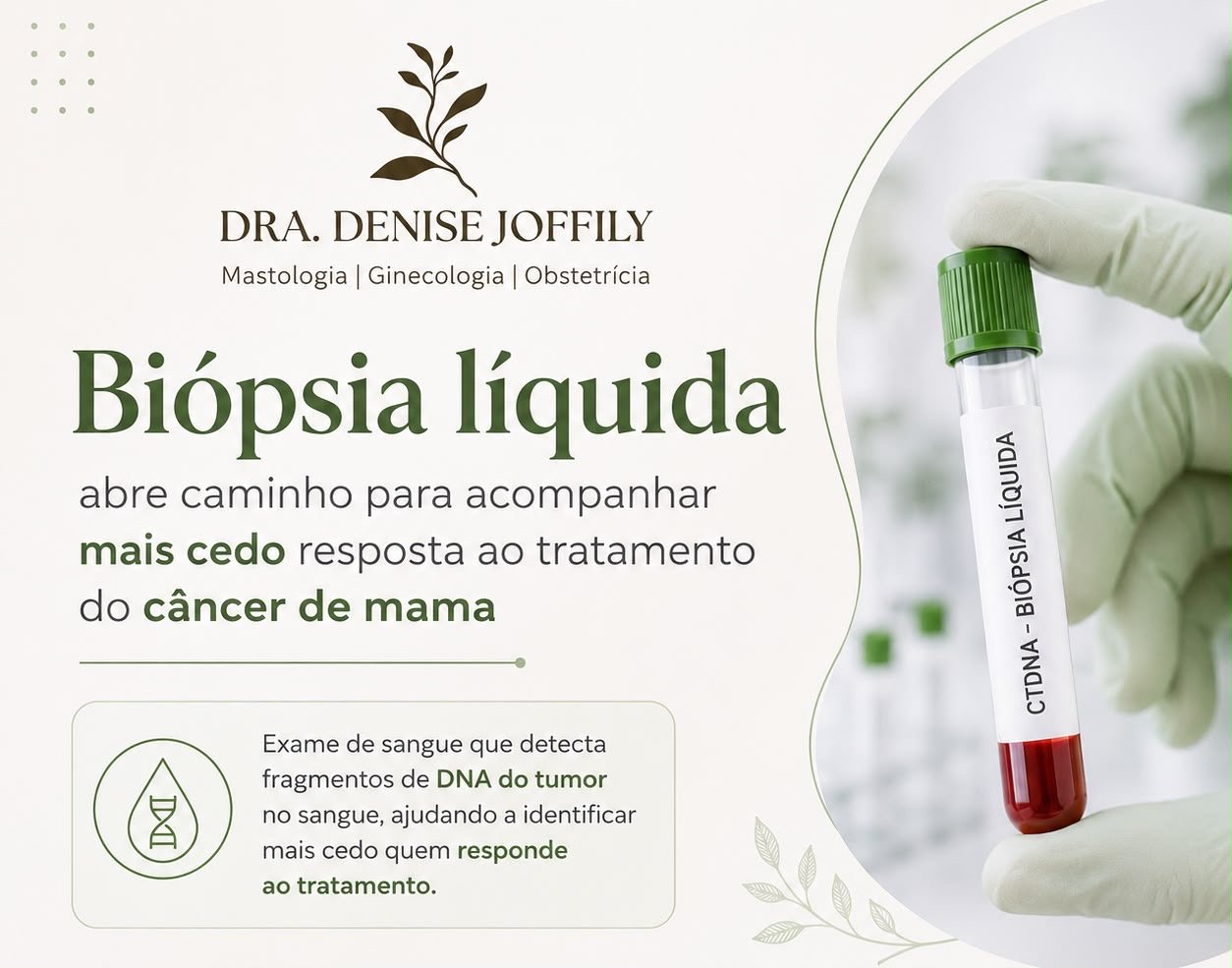 Um exame de sangue pode mostrar mais cedo se o tratamento
do câncer de mama está funcionando?
