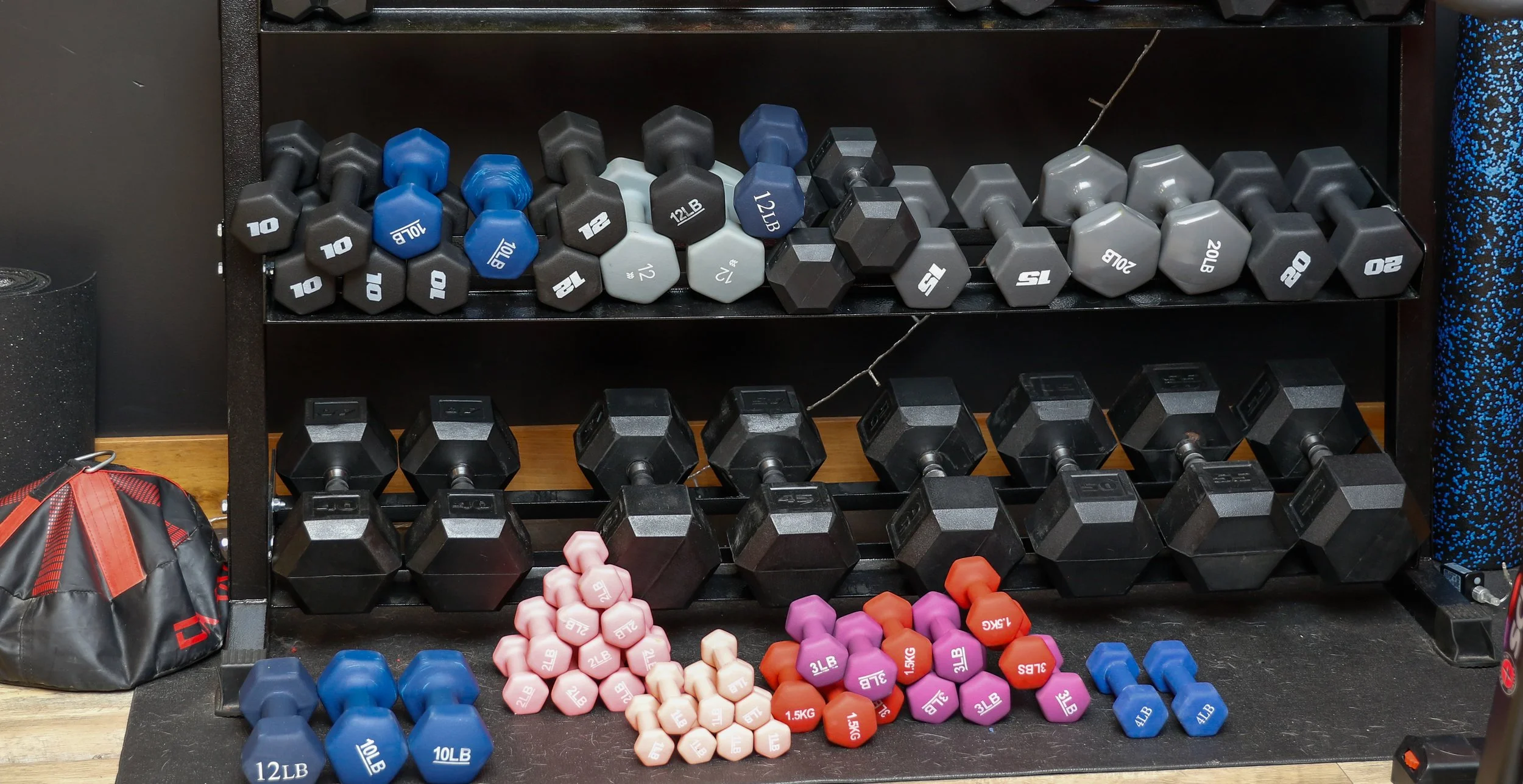 Weight rack for size-inclusive gym in western Massachusetts 