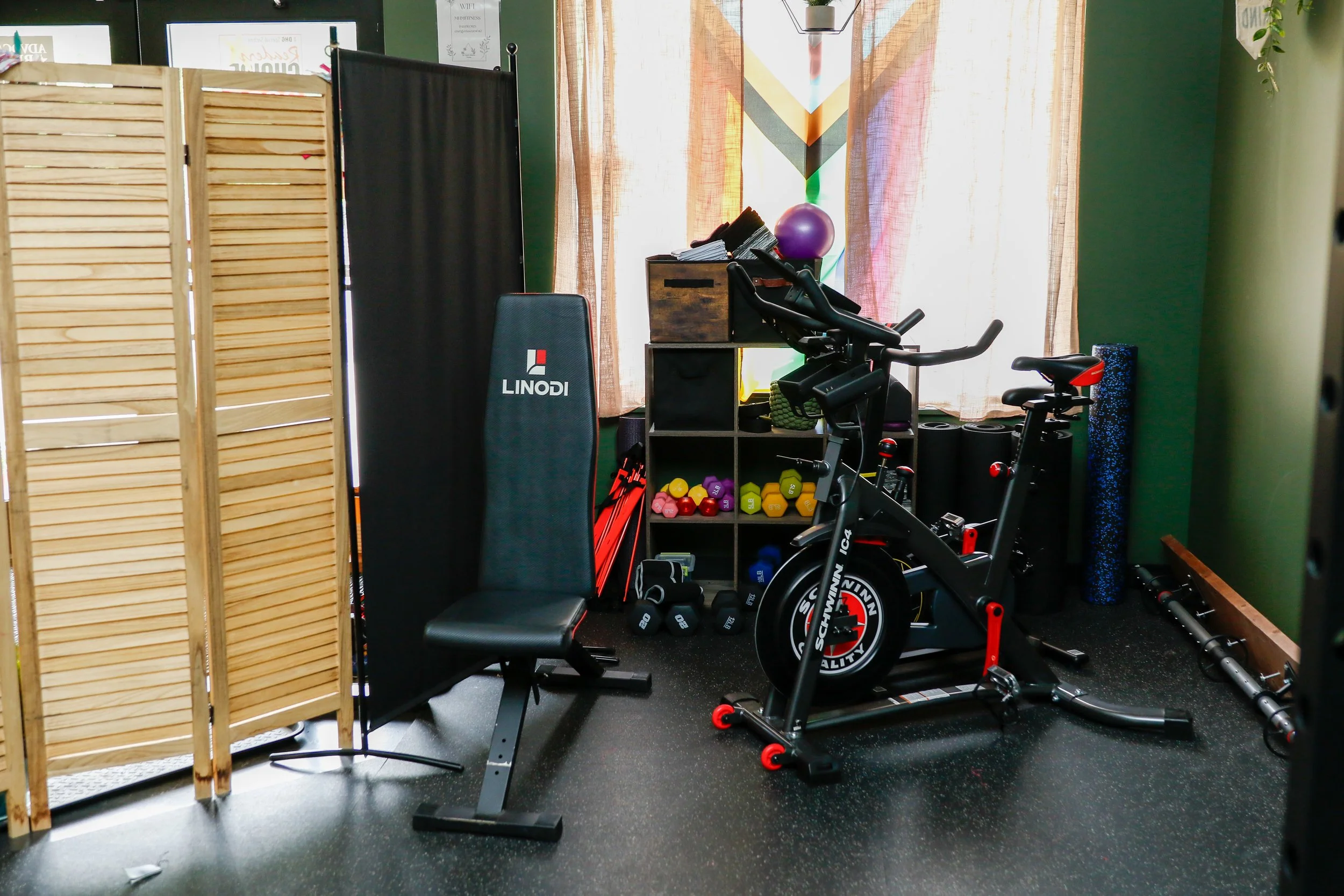 The equipment and one of our weight inclusive cycling bike  