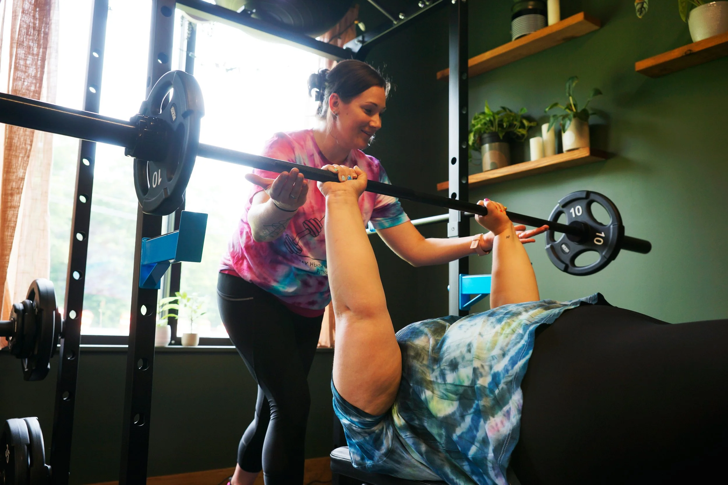 High weight training with a certified personal trainer