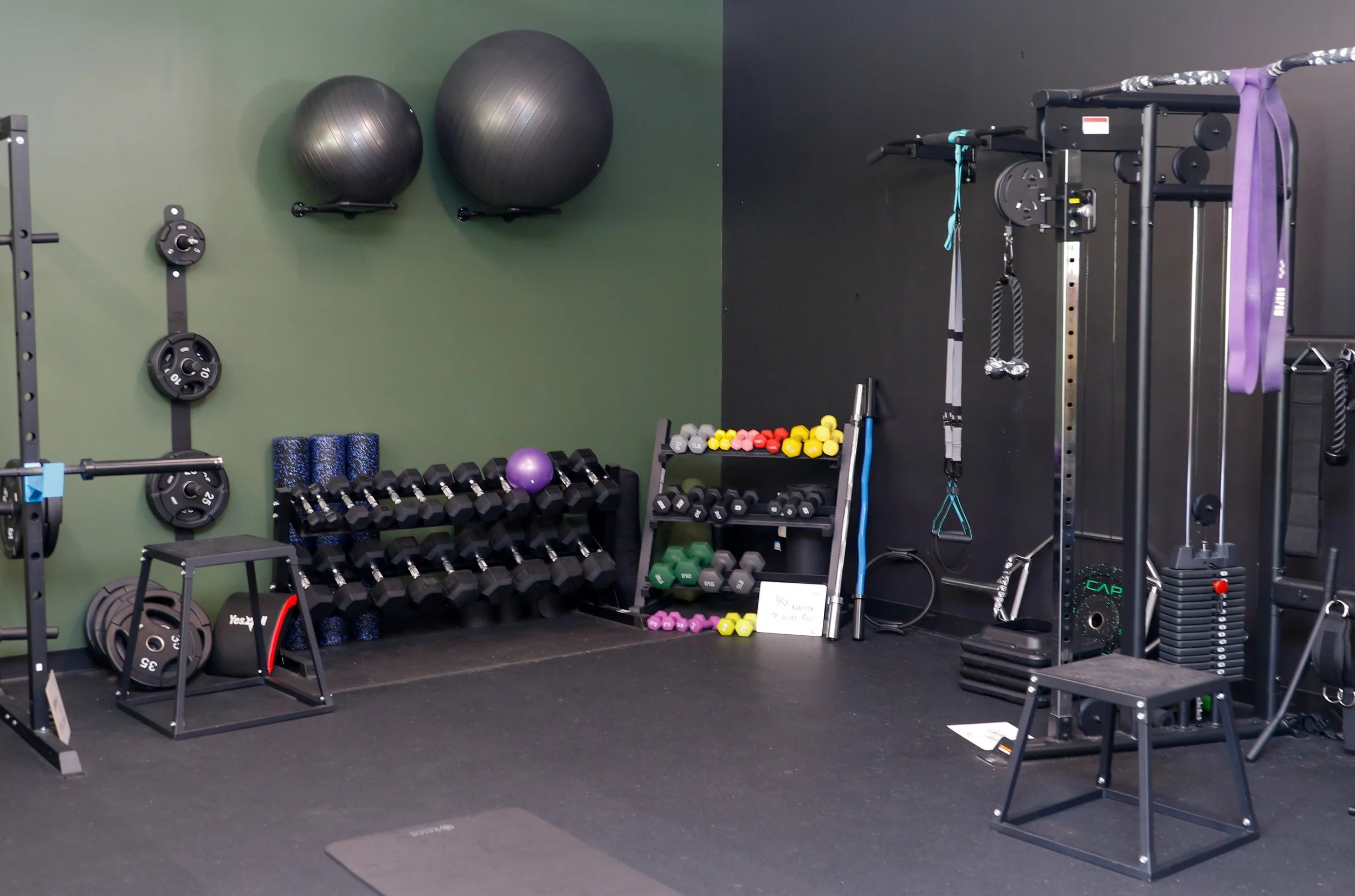 The equipment in our main training area