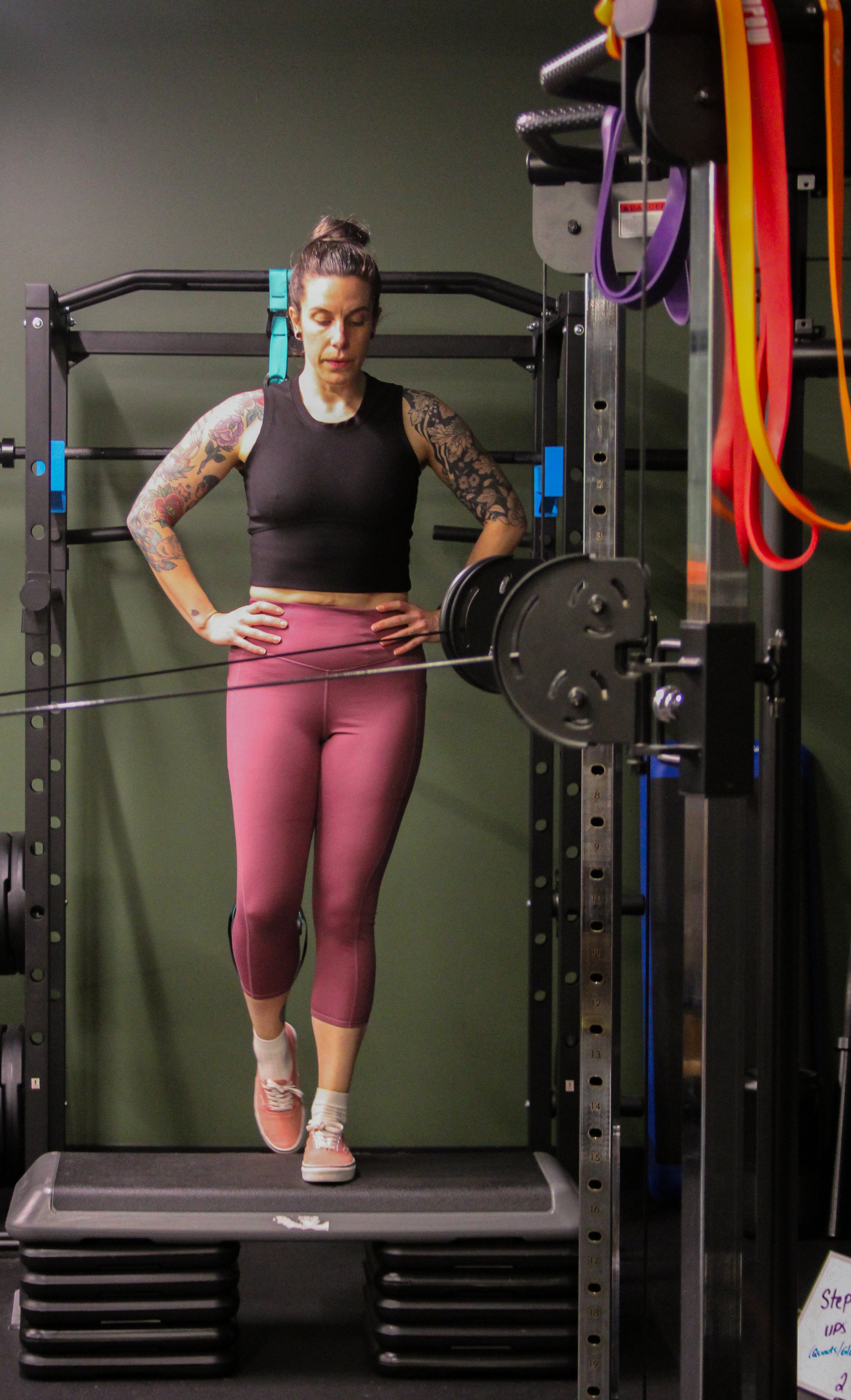 Person working out in a size inclusive fitness studio