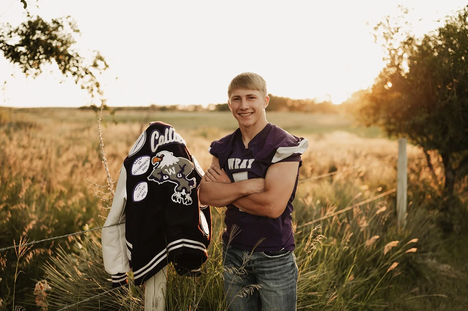 football senior photos