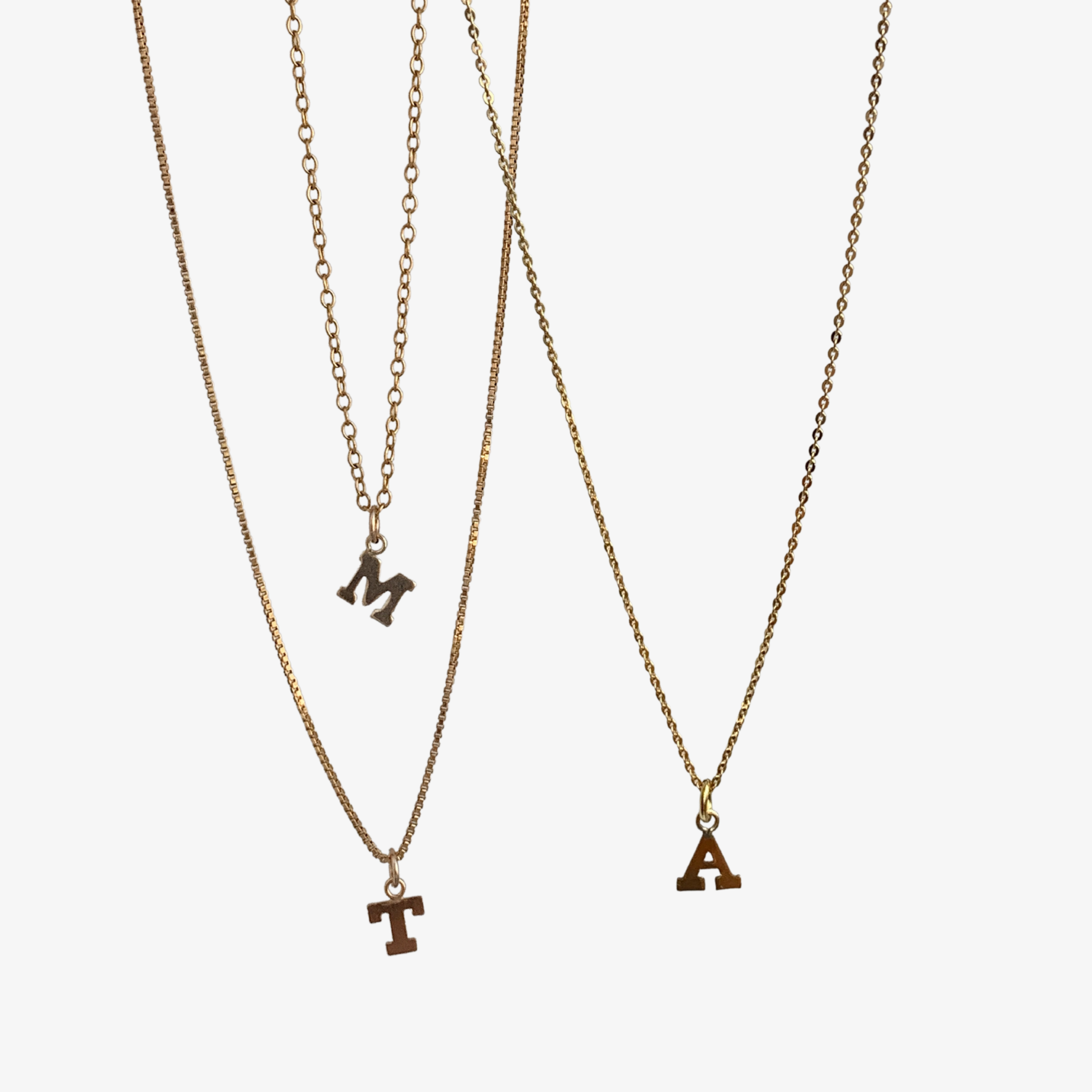 Dainty Initial Necklace — Gold n Blooms