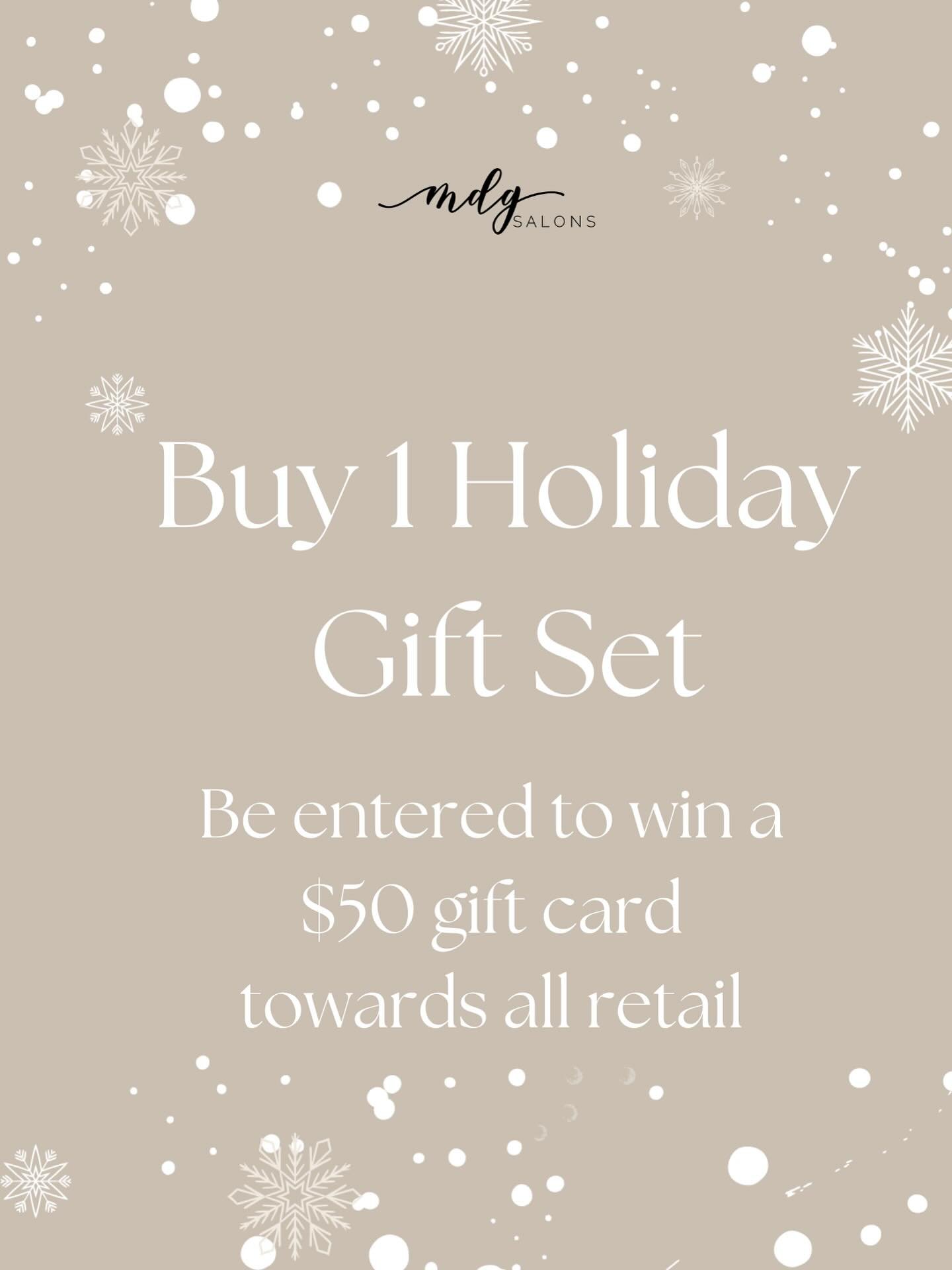 ✨🎄 NOVEMBER PROMO 🎄✨

MDG Salons is excited to share our amazing gift sets from Oribe and Kevin Murphy. Each set is perfectly packaged and ready to be gifted as is! 

Enter to win!
With the purchase of each gift set, you will be entered to win a $5