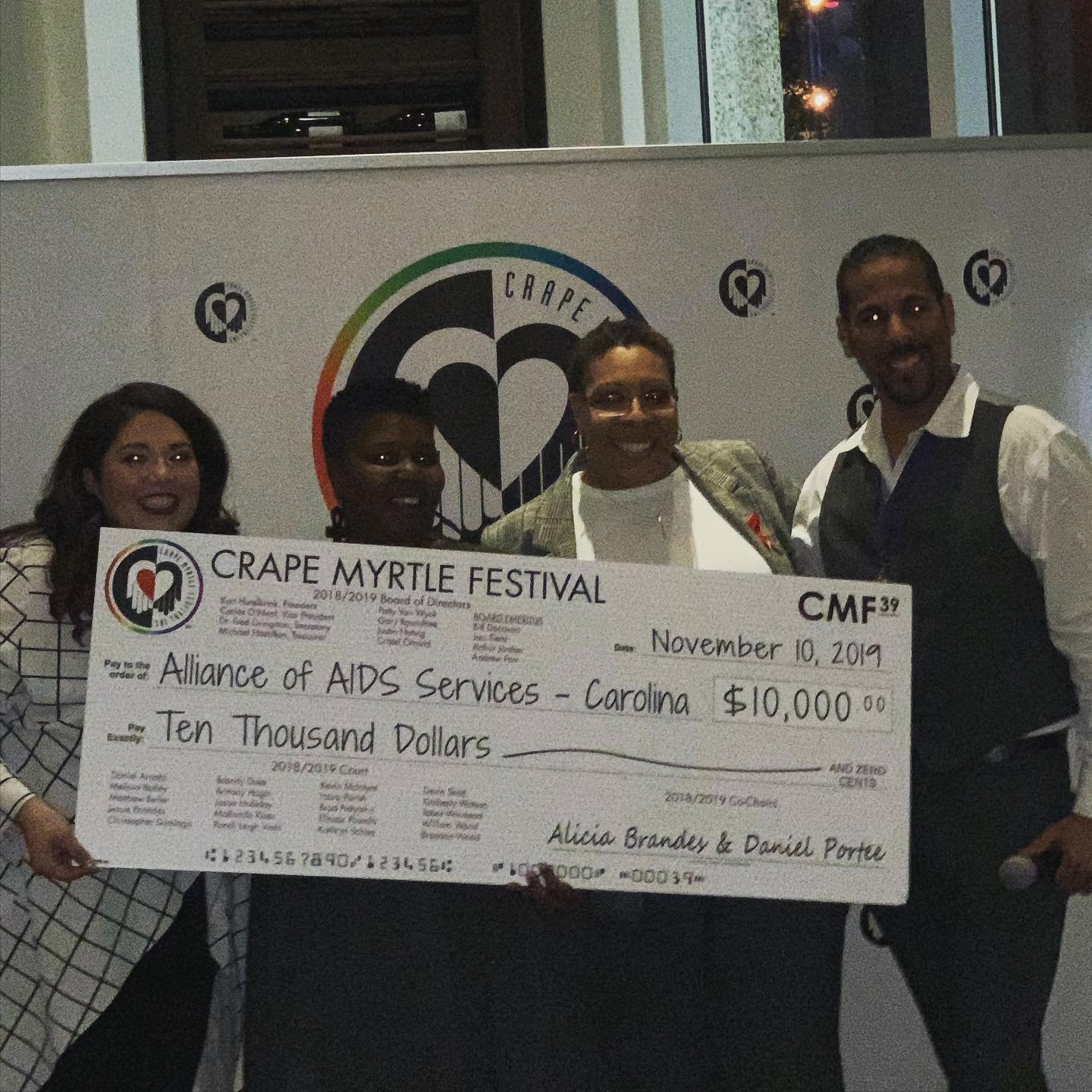 Alliance of AIDS Services Carolinas check presentation CMF.jpg