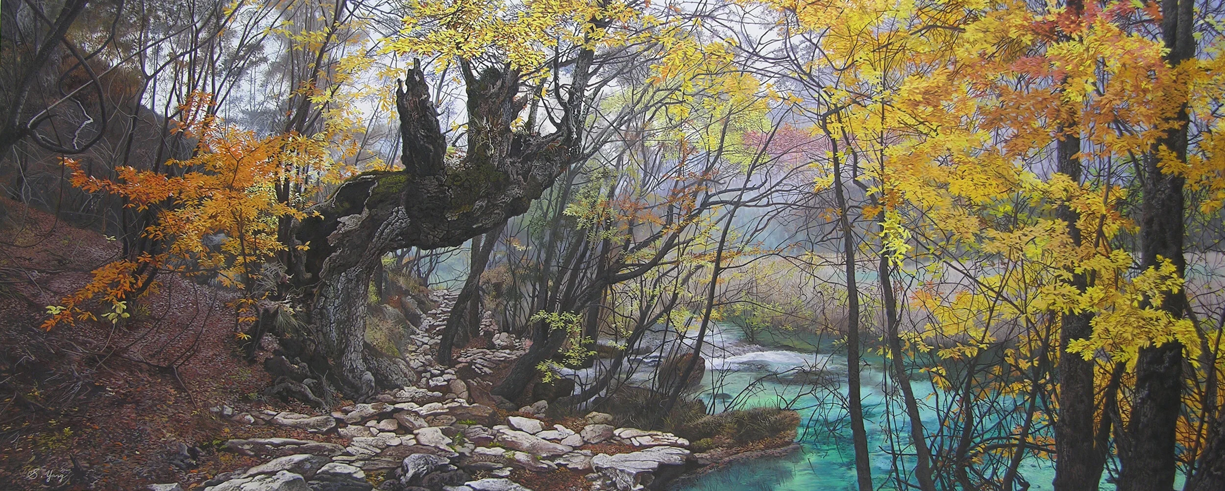 Orange by the green stream.jpg