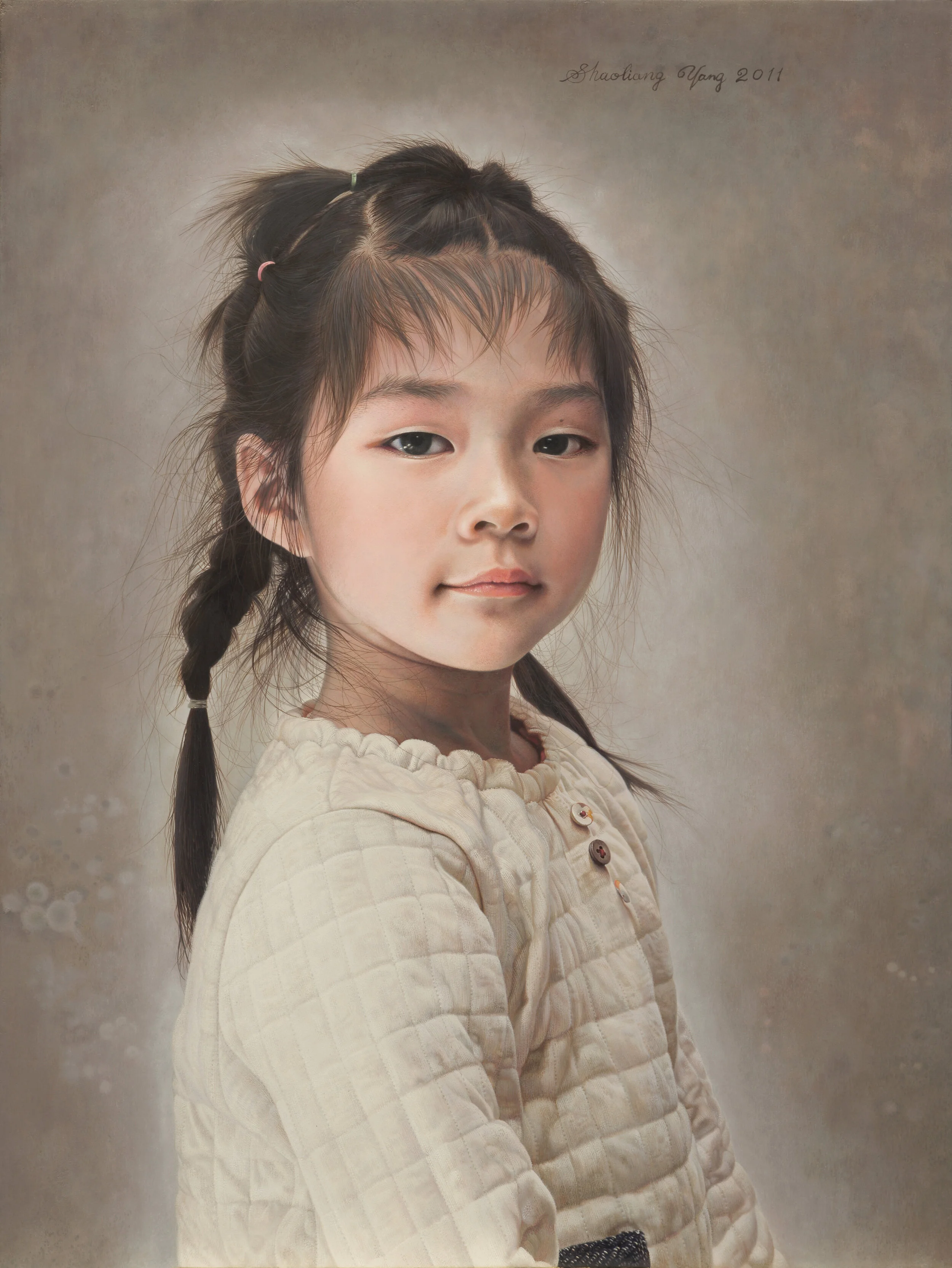 束髮女童 P12=606x455mm 畫板油畫2011.jpg
