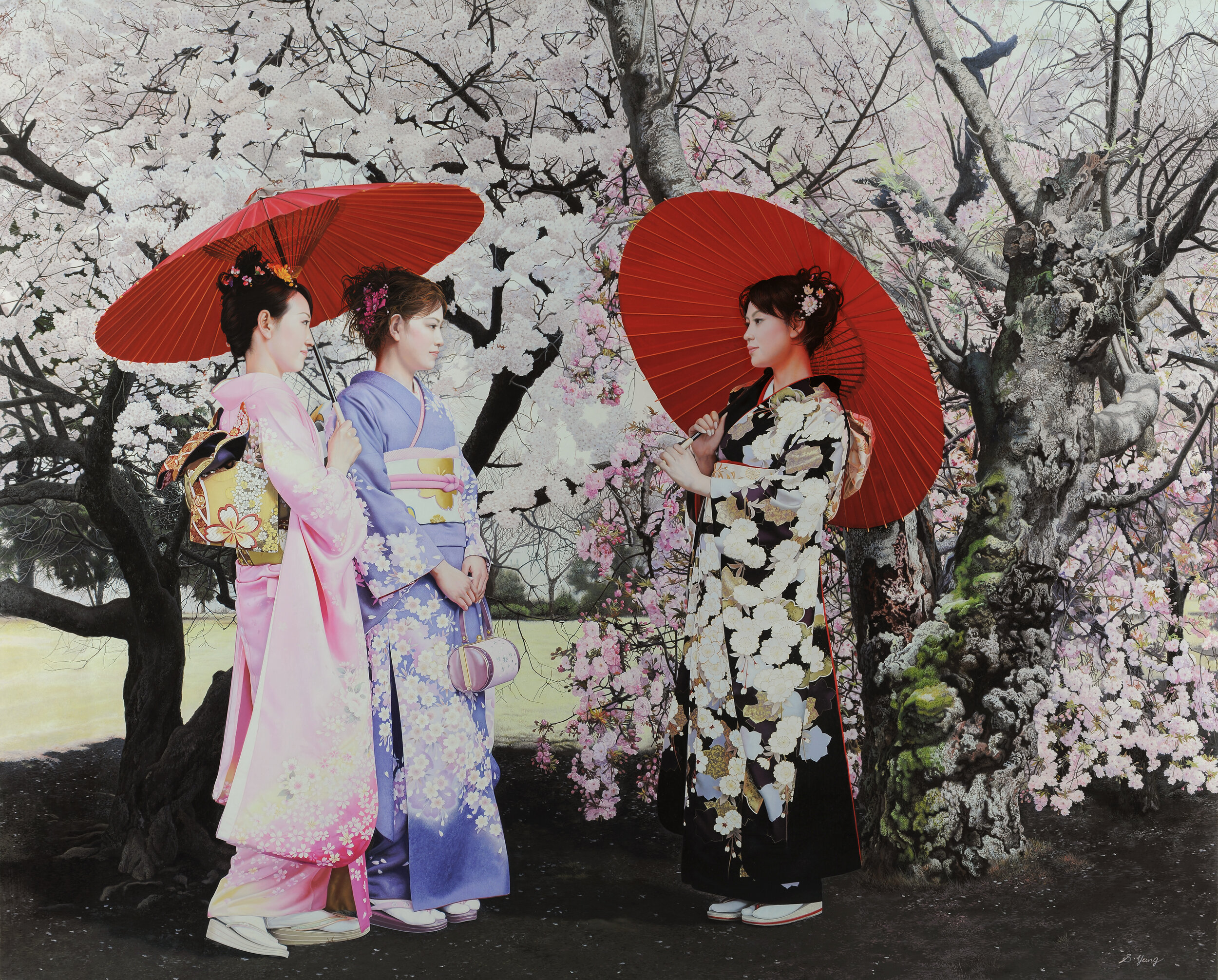 櫻華婉漫 F100=1620x1303mm畫板油畫2006.jpg