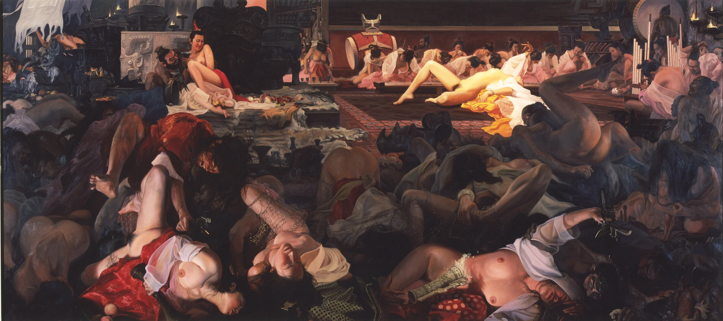 1 酒宴長夜（夜）3985x1790mm 麻布油畫 1995-98.JPG