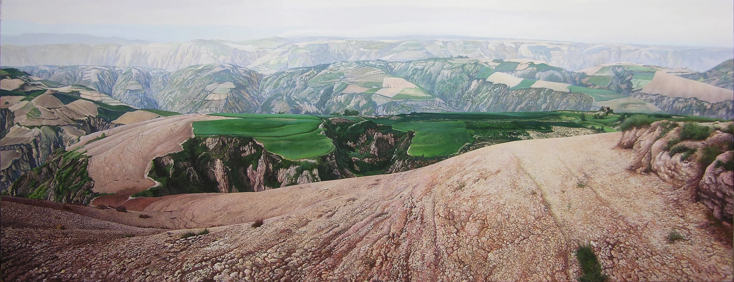 高原綠洲 V100=1620x623mm 畫板油畫2018.jpg