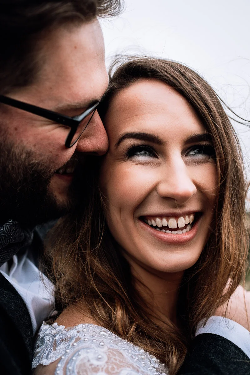 Happy Smiling Couple Irish Elopement Photoshoot