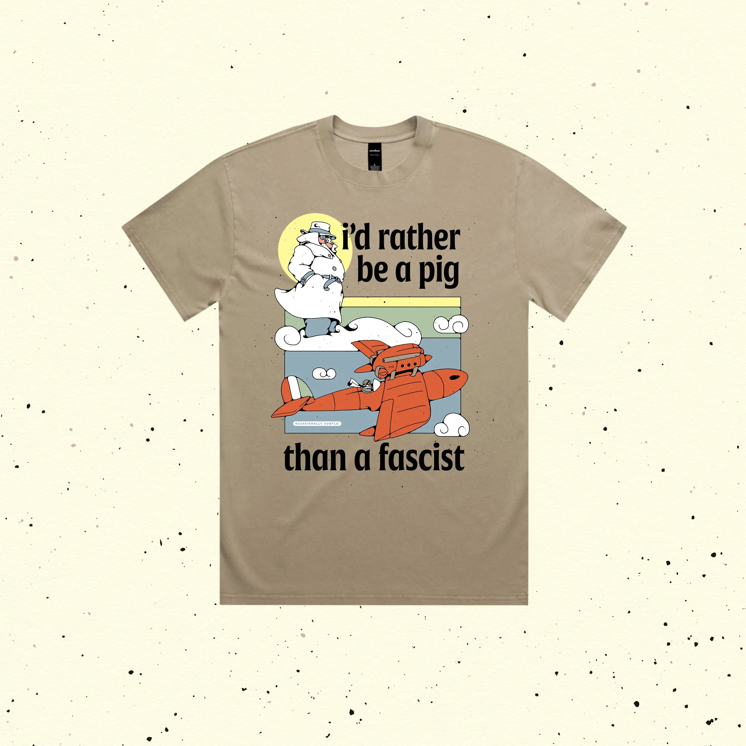 pre-order ~ RATHER BE ~ t-shirt ~ faded khaki