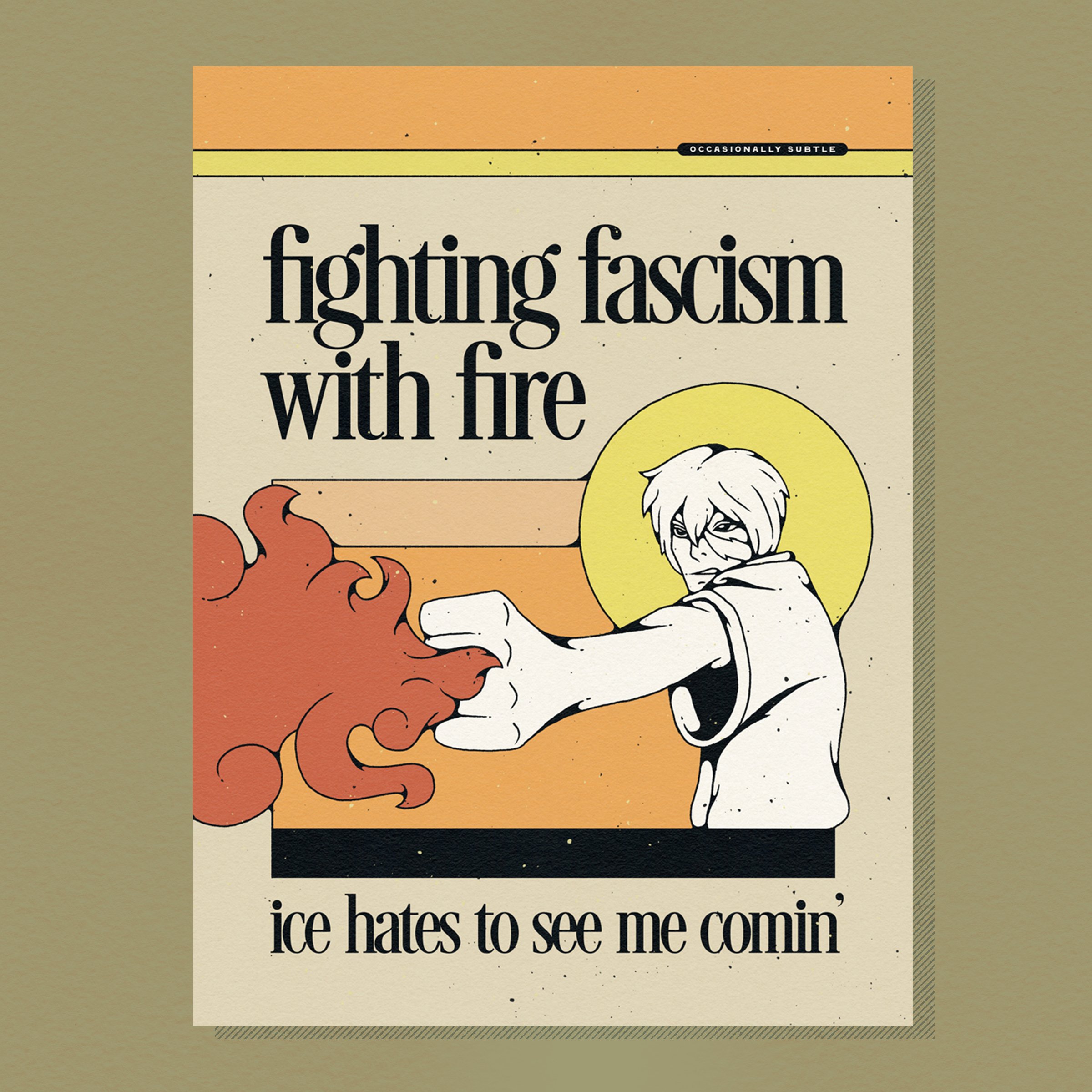 with fire ~ 12"x16" matte print