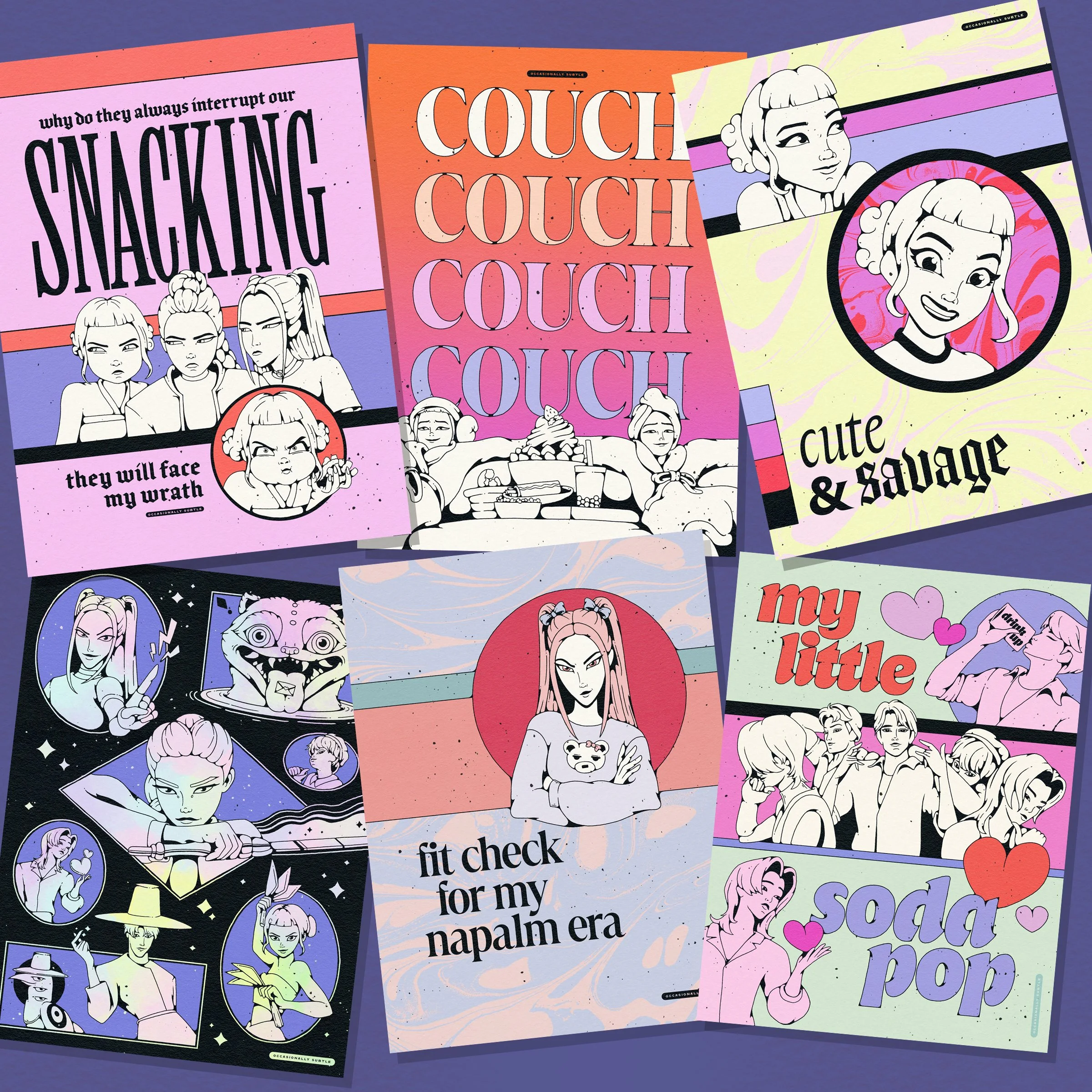 kpdh inspired ~ 6"x8" mini prints ~ set of 6