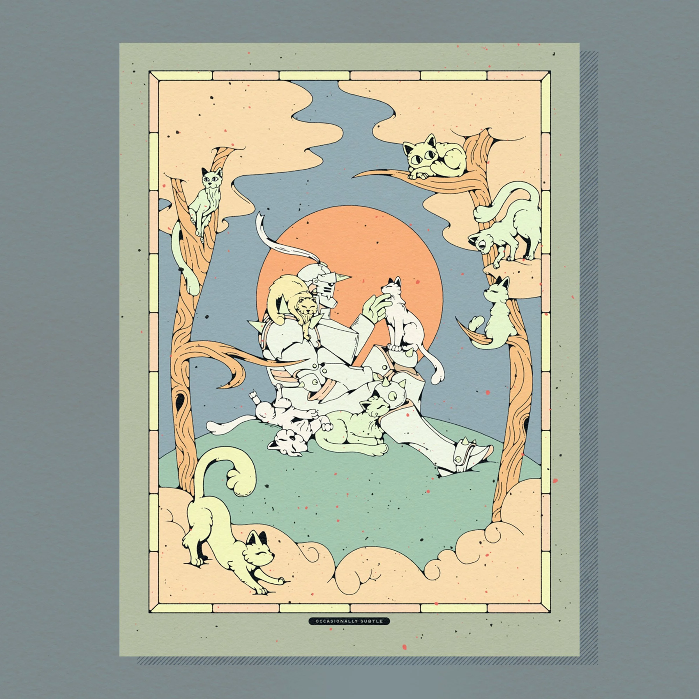 *pre-order* meow-phonse ~ pastel ~ 15x20 limited edition archival print