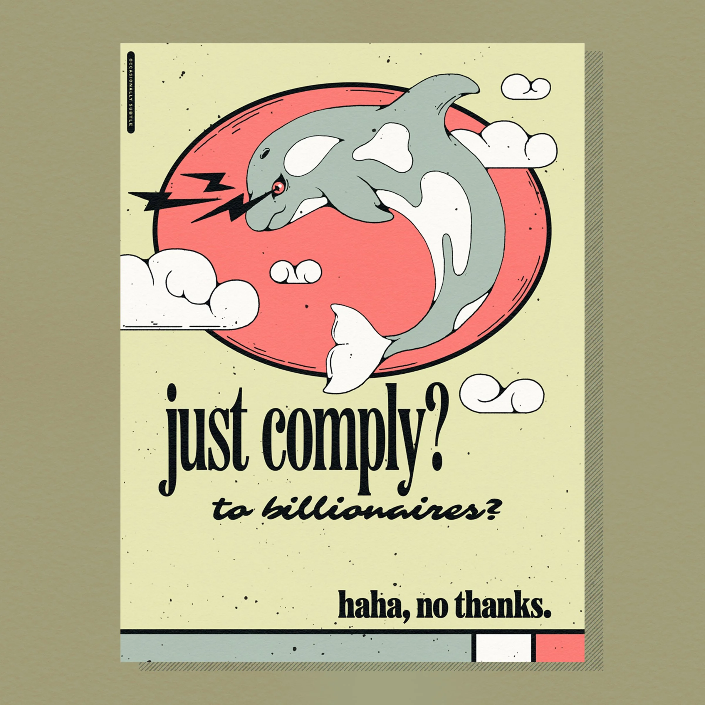 no thanks ~ 12"x 16" matte print