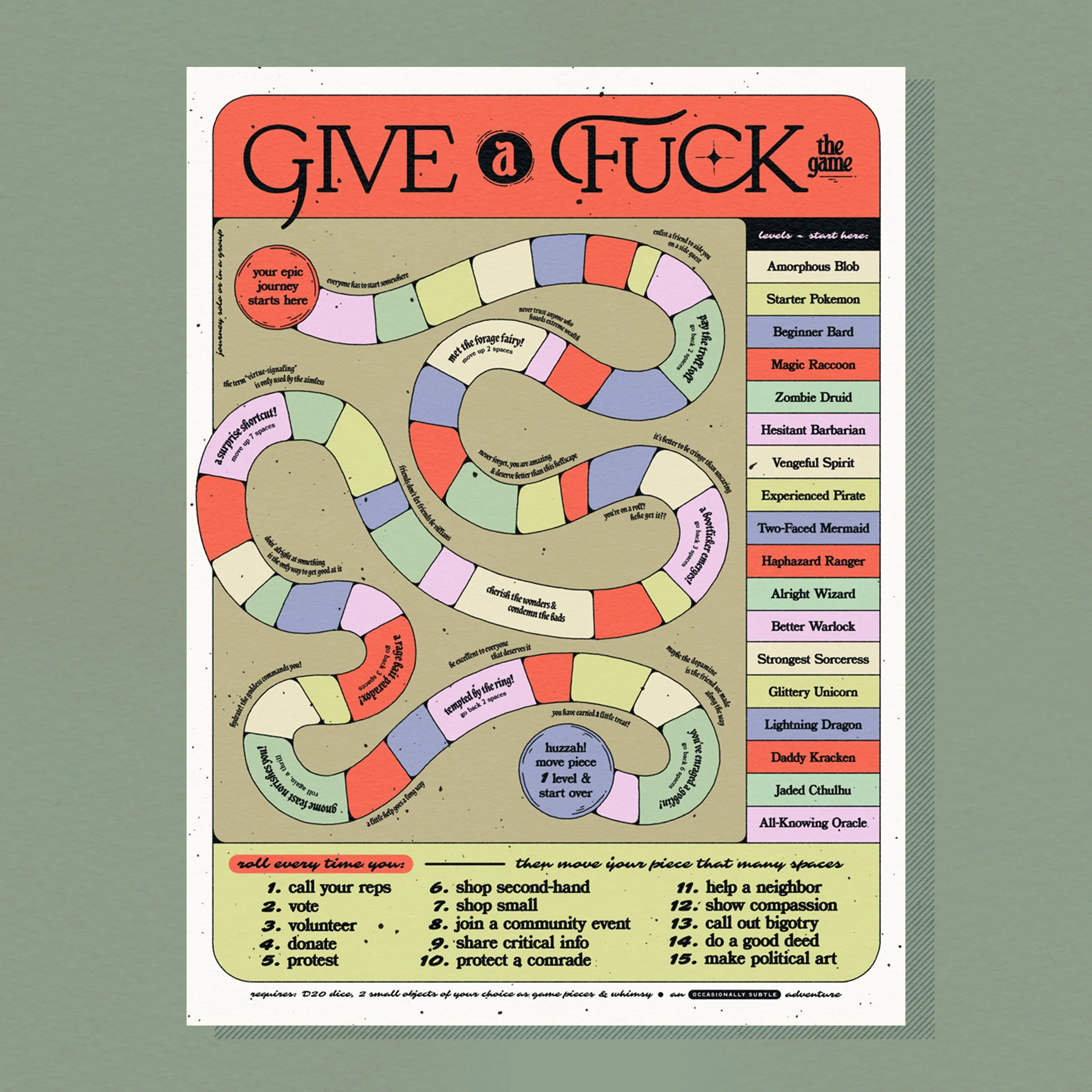 an occasionally subtle adventure  ~ 12x16 print file download