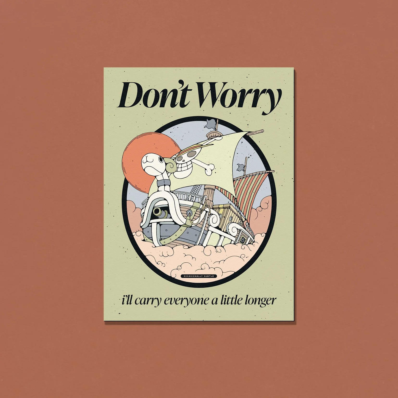don't worry ~ 3x4 glossy decorative magnet