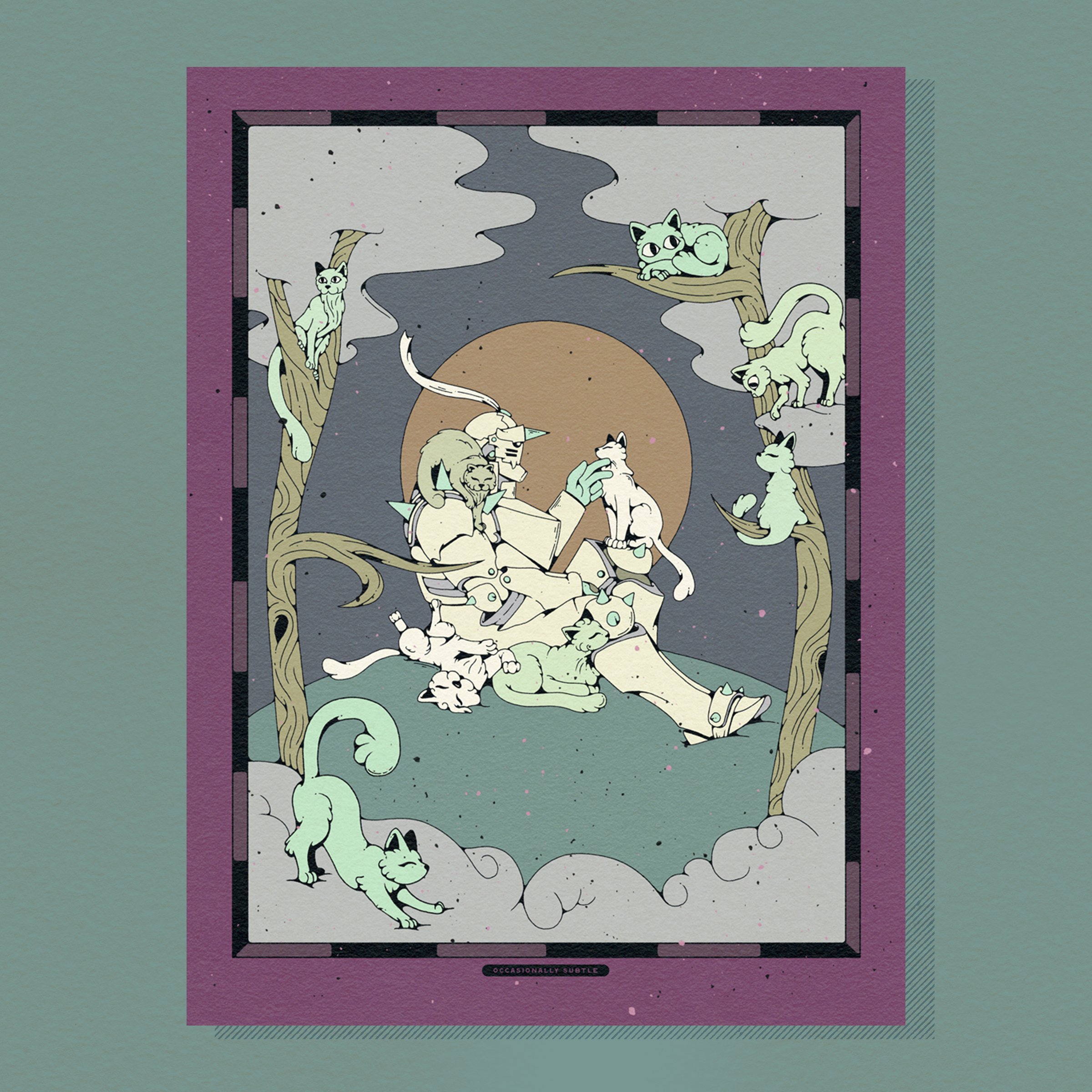 meow~phonse ~ cool ~ 12x16 matte print