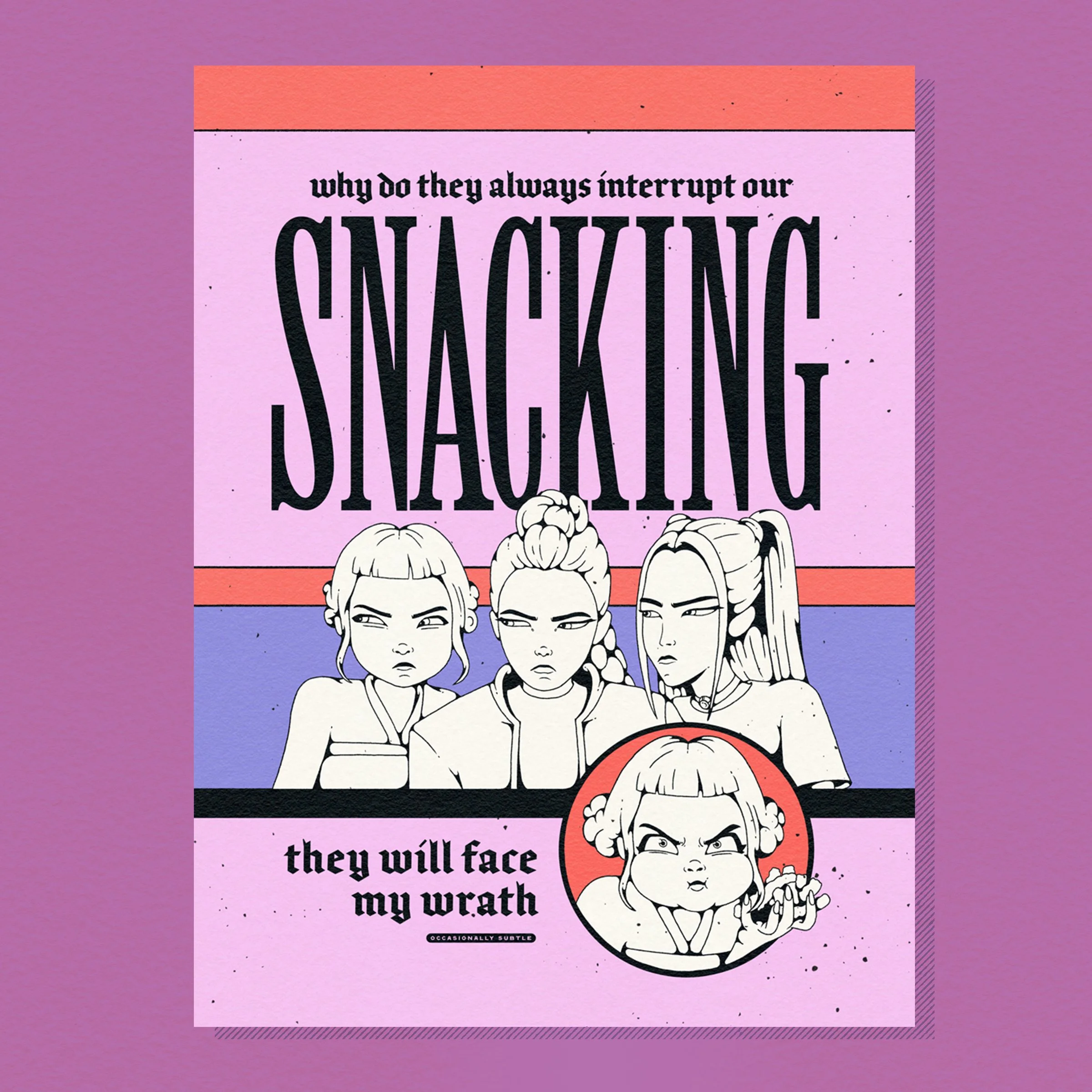 snacking ~ 12"x 16" matte print