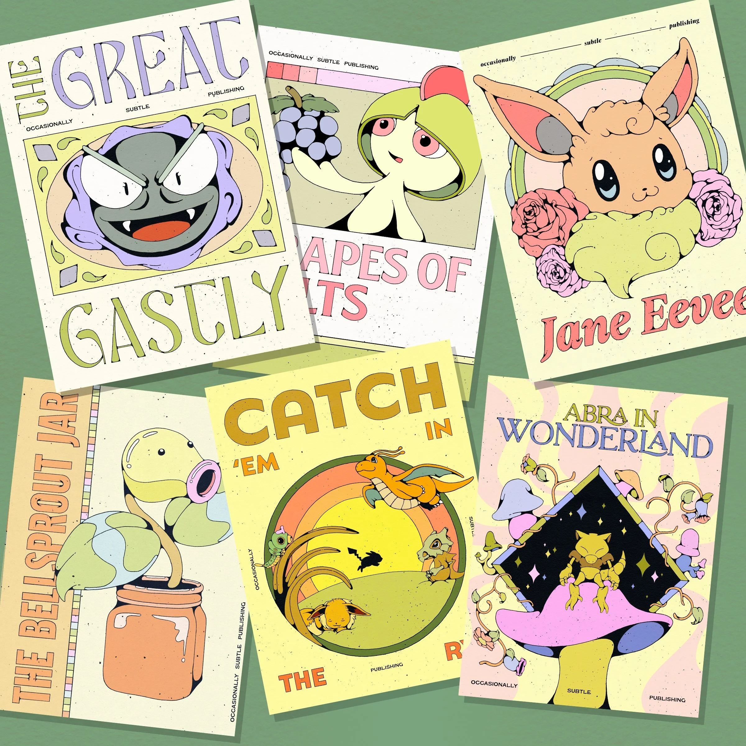 poke classics ~ 03 ~ 6"x8" mini prints ~ set of 6