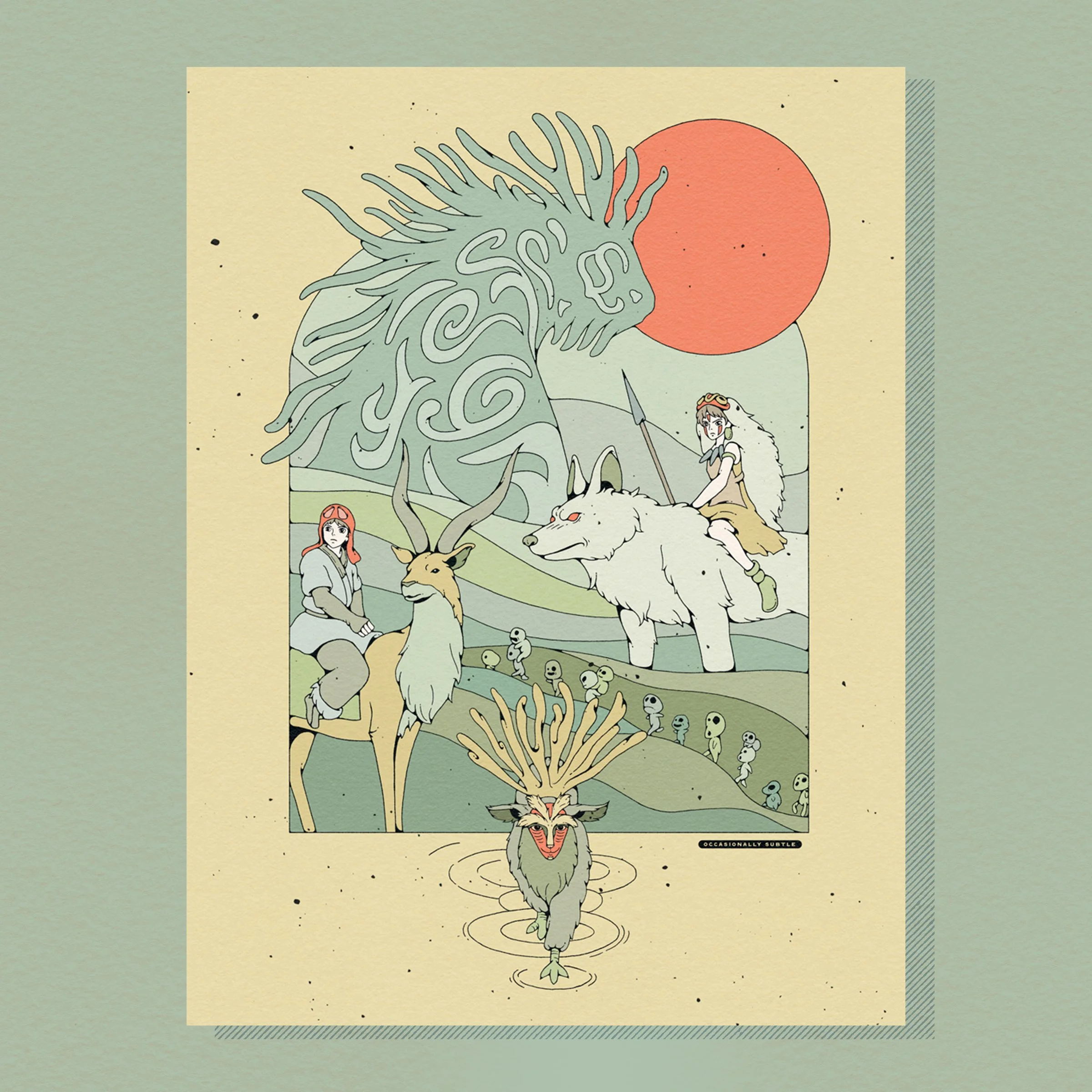 mononoke ~ cool ~ 12"x 16" matte print