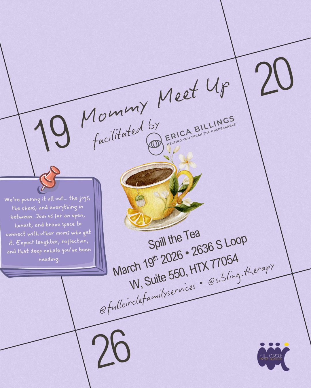 Spill The Tea with Erica Billing - Licensed Professional Counselor