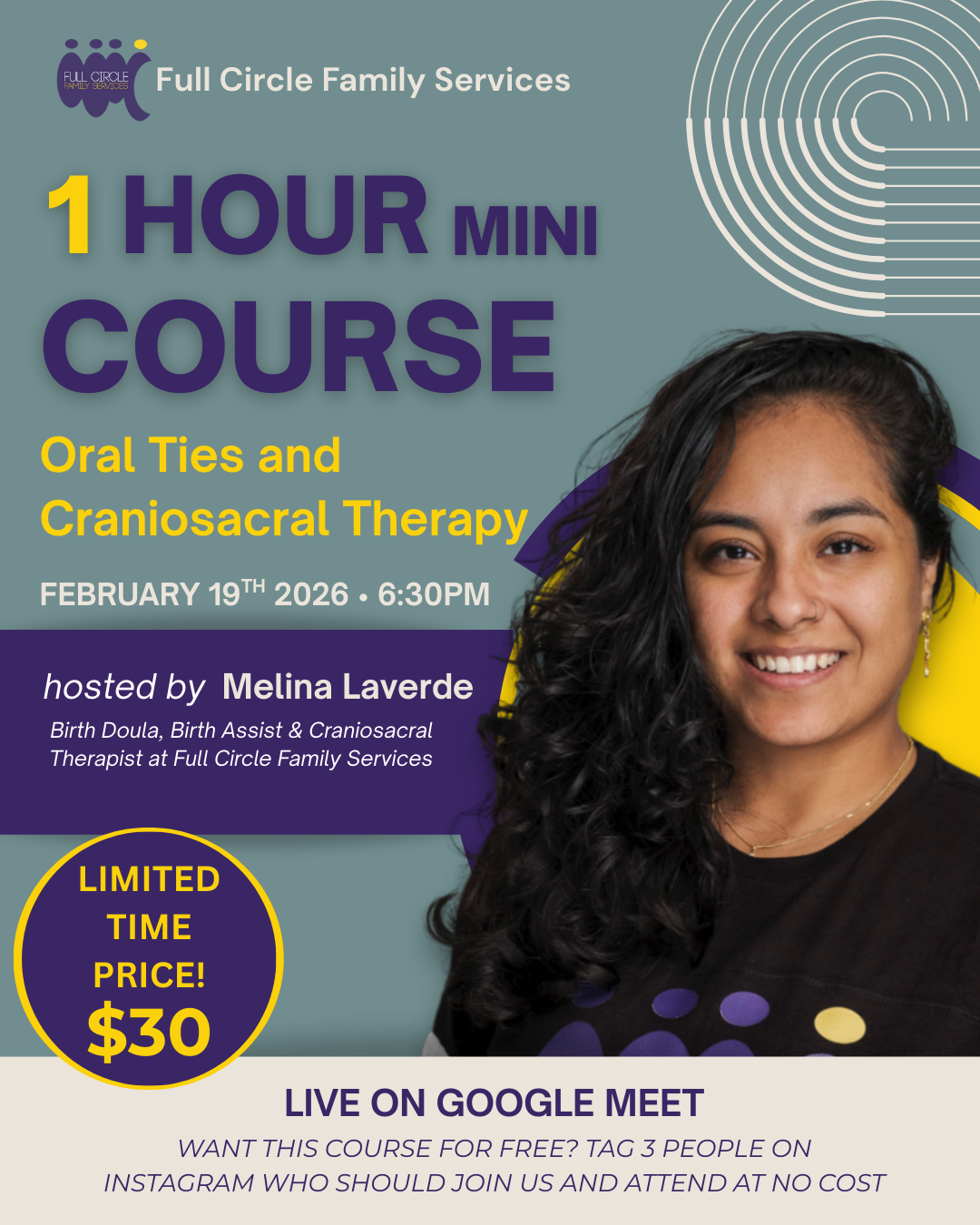 1-Hour Mini Course : Oral Ties and Craniosacral Therapy with Melina