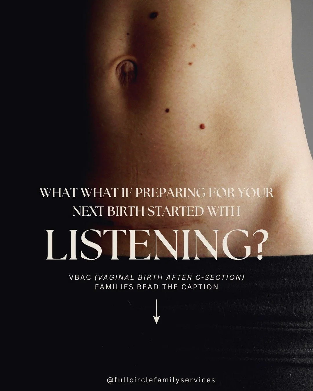 Listening to your body.
To your healing.
To the story your scar holds.

Our VBAC Prep Class with Rowan is a space to explore how to support your body after cesarean and prepare for what&rsquo;s possible next.

Spots are open now. Tag 3 VBAC families 