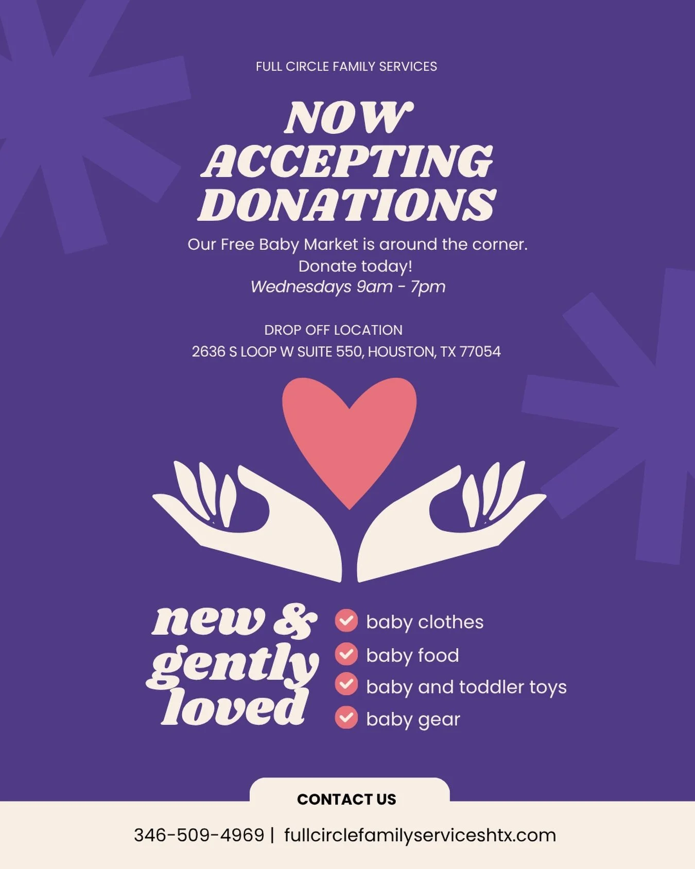 It&rsquo;s almost that time again! You guys help us in helping so many families in our community! Let&rsquo;s make this one even better! 

#Community #FreeBabyMarket #Houston