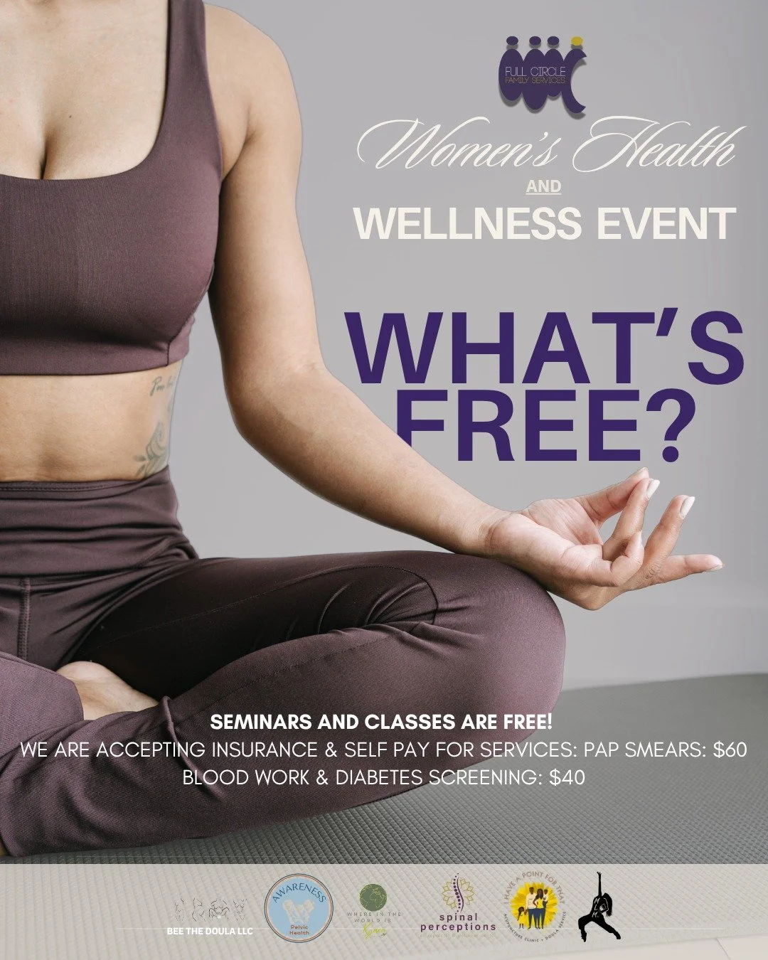 A morning dedicated to women&rsquo;s wellness, healing, and community. 🌿
Join us June 6 for yoga, pelvic health education, acupuncture, mental health discussions, soundbath meditation, wellness screenings, and more.

🗓 9AM&ndash;1PM
📍 Full Circle 