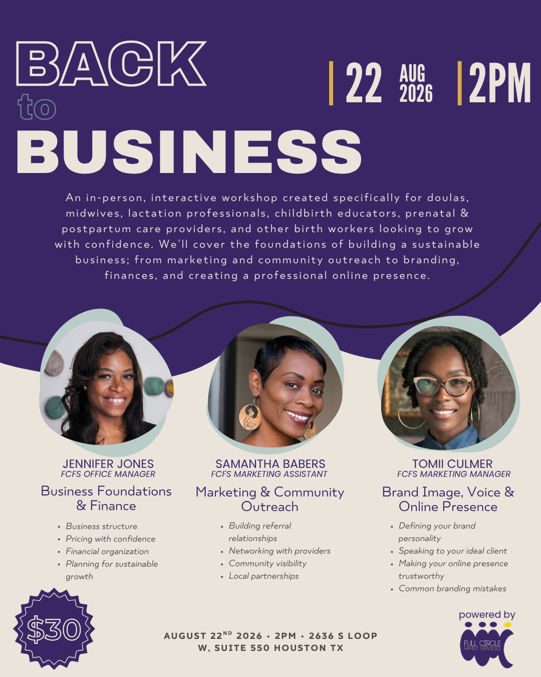 Back to Business : Birthworker's Workshop