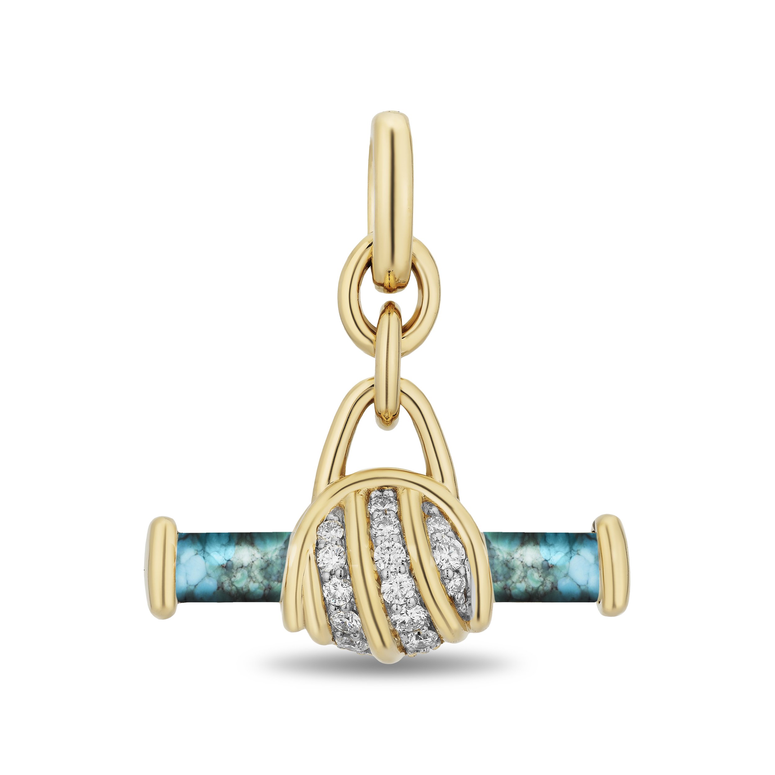 Bar Floret Stone Pendant