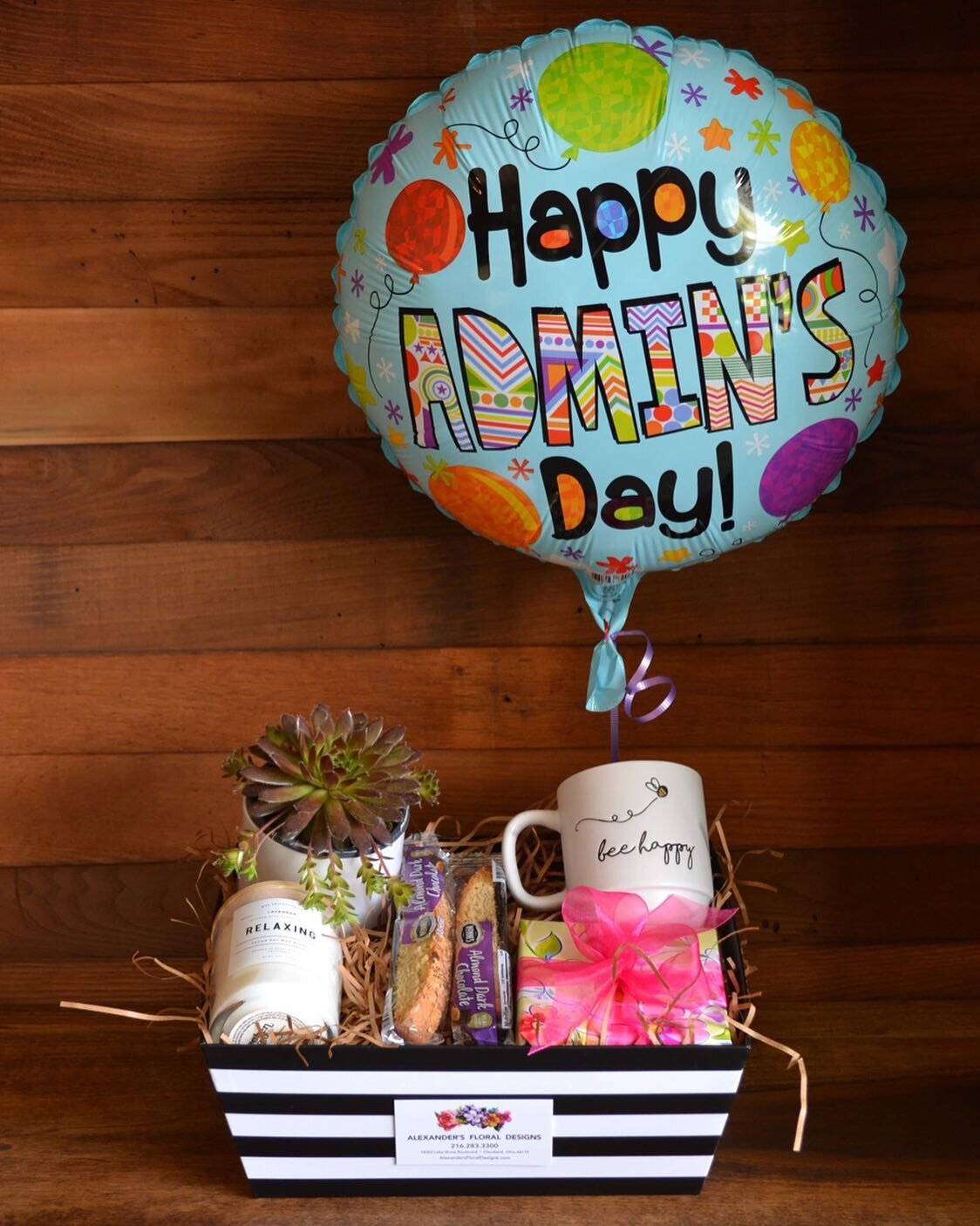 Celebrate The Dream Team. 
Administrative Professional`s Day is Wednesday April 21. Please help us to celebrate our local admins by sending this beautiful relaxation basket today. 

The Gift of Relaxation.
Give the gift of relaxation to the team that
