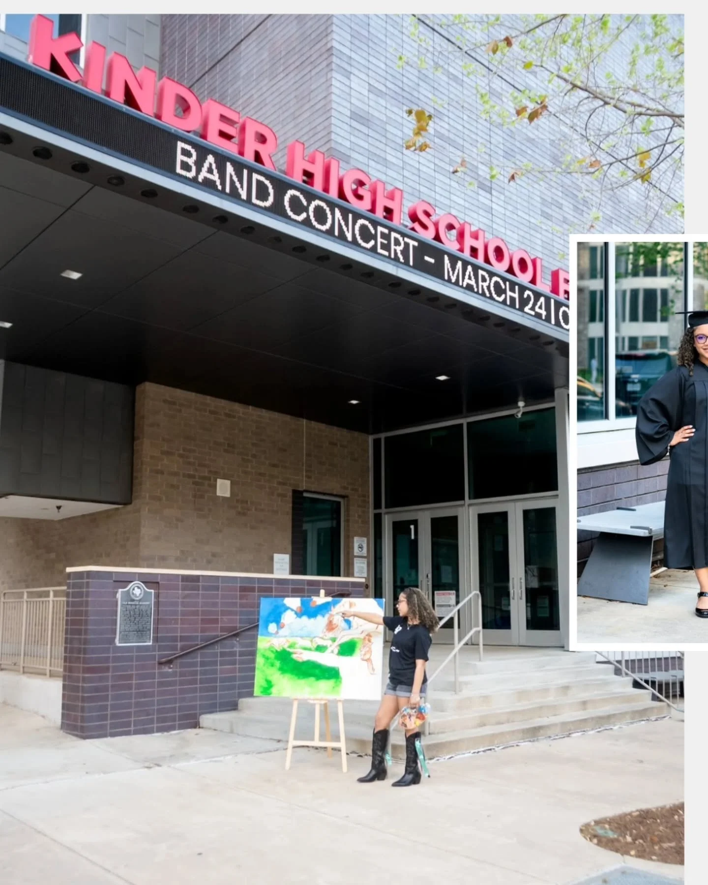 My Khloe is graduating y&rsquo;all! 🎓✨ Watching Khloe grow into the amazing young woman she is today has been such a joy. She&rsquo;s been the sweetest soul since birth, and now she&rsquo;s graduating from #HSPVA as a talented artist! 🎨🖌️
This fal