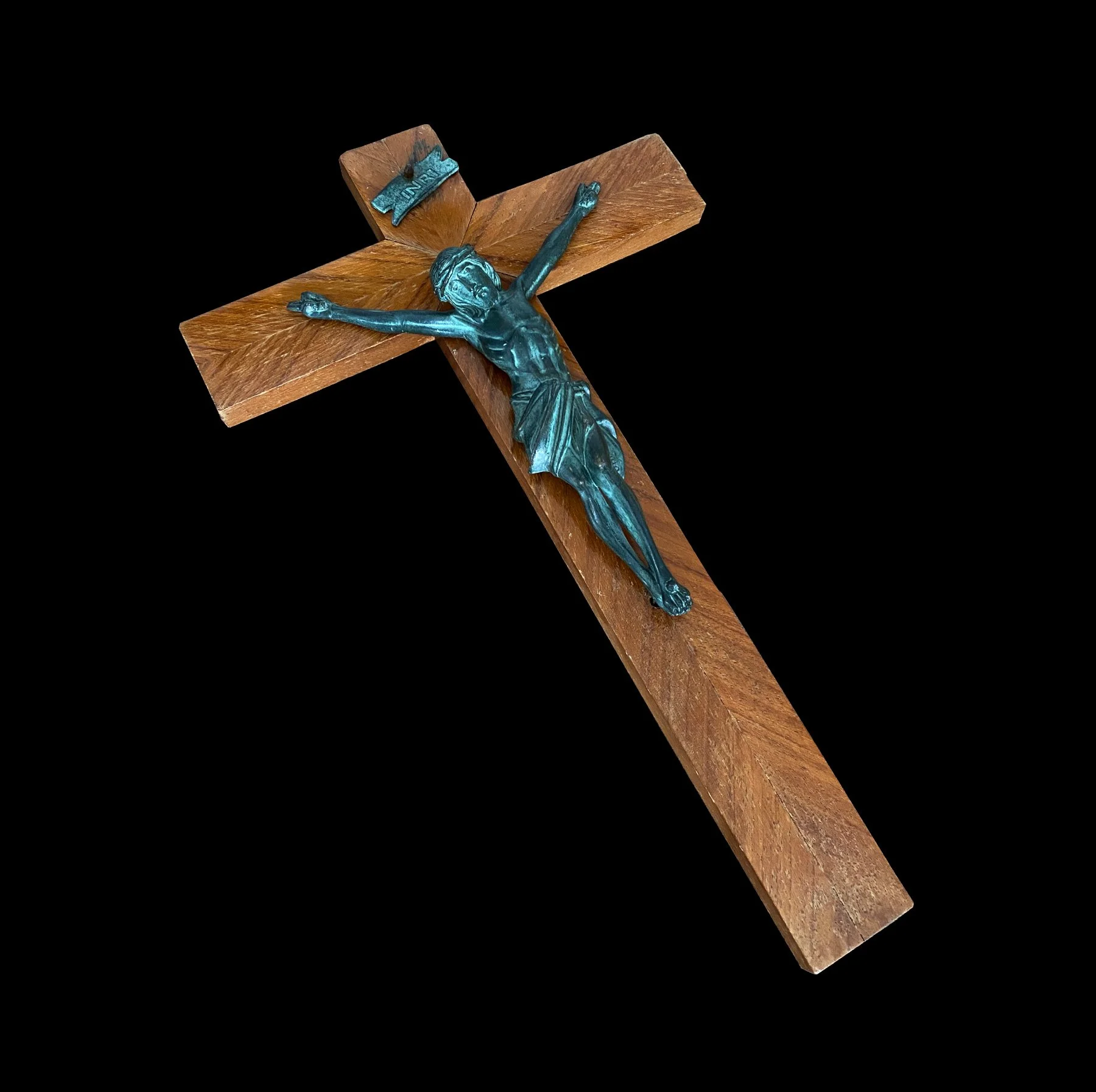 Vintage Religious Crucifix (Light Brown)
