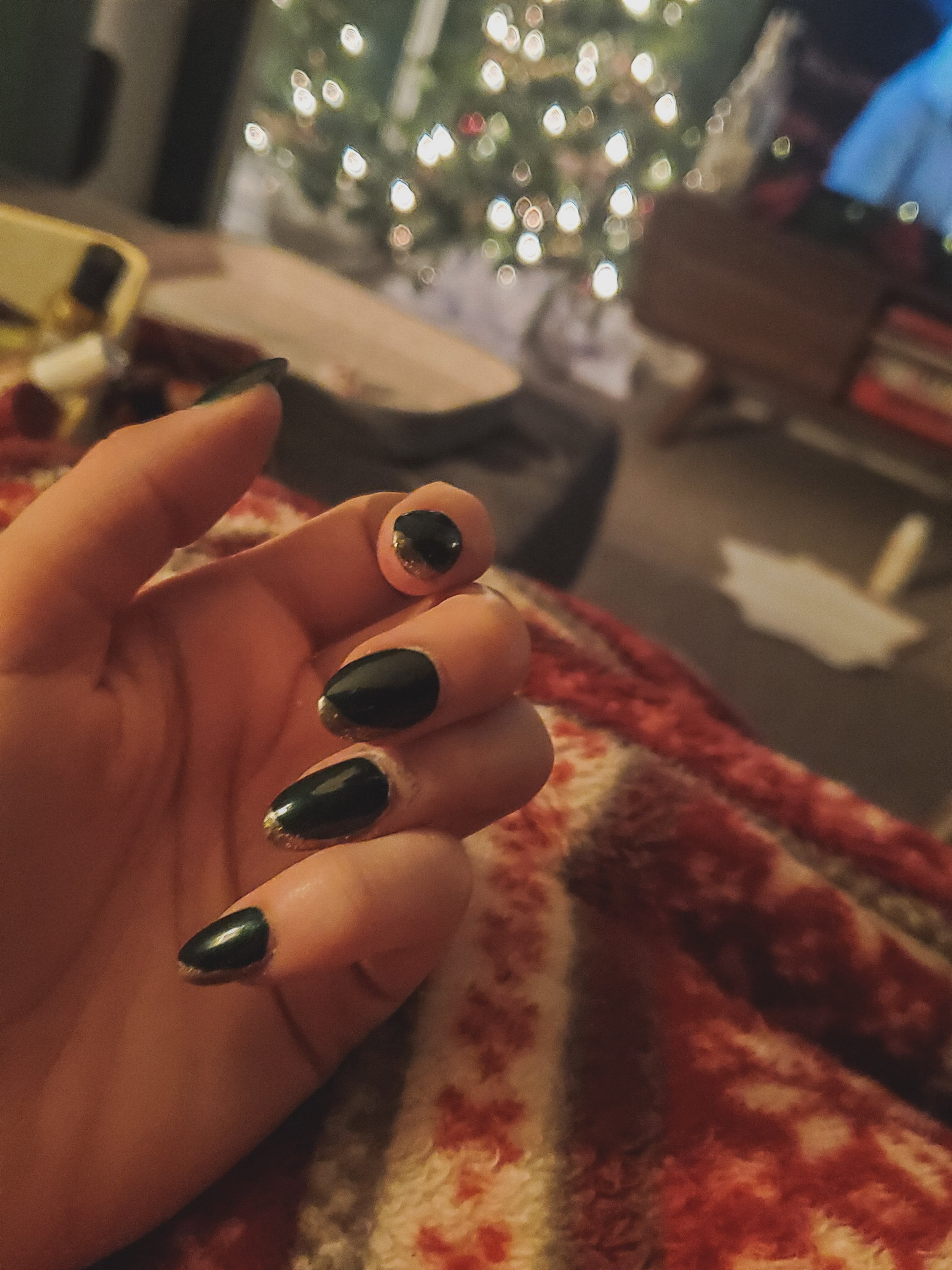  Attempt 2 at Christmas nails. 